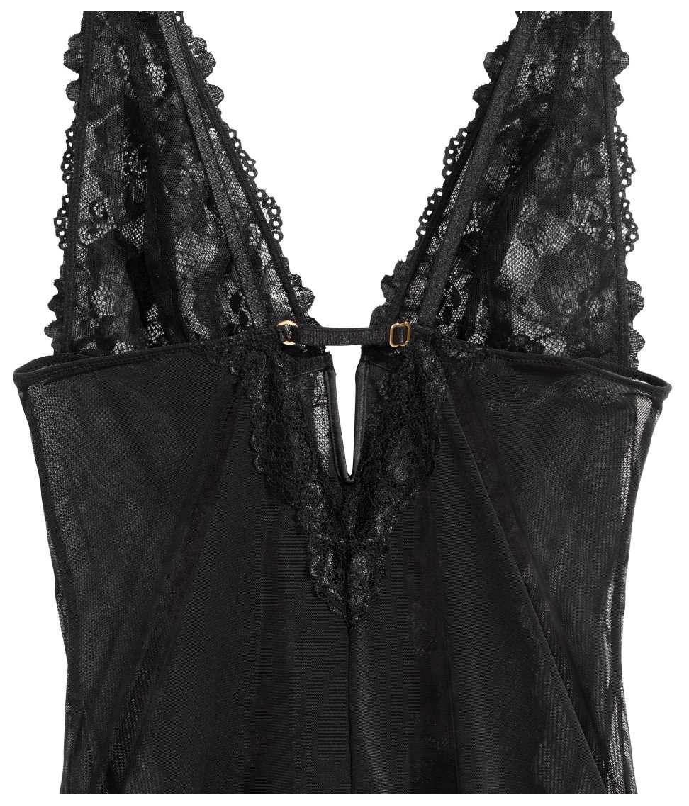 Lyst - H&M Lace Body in Black