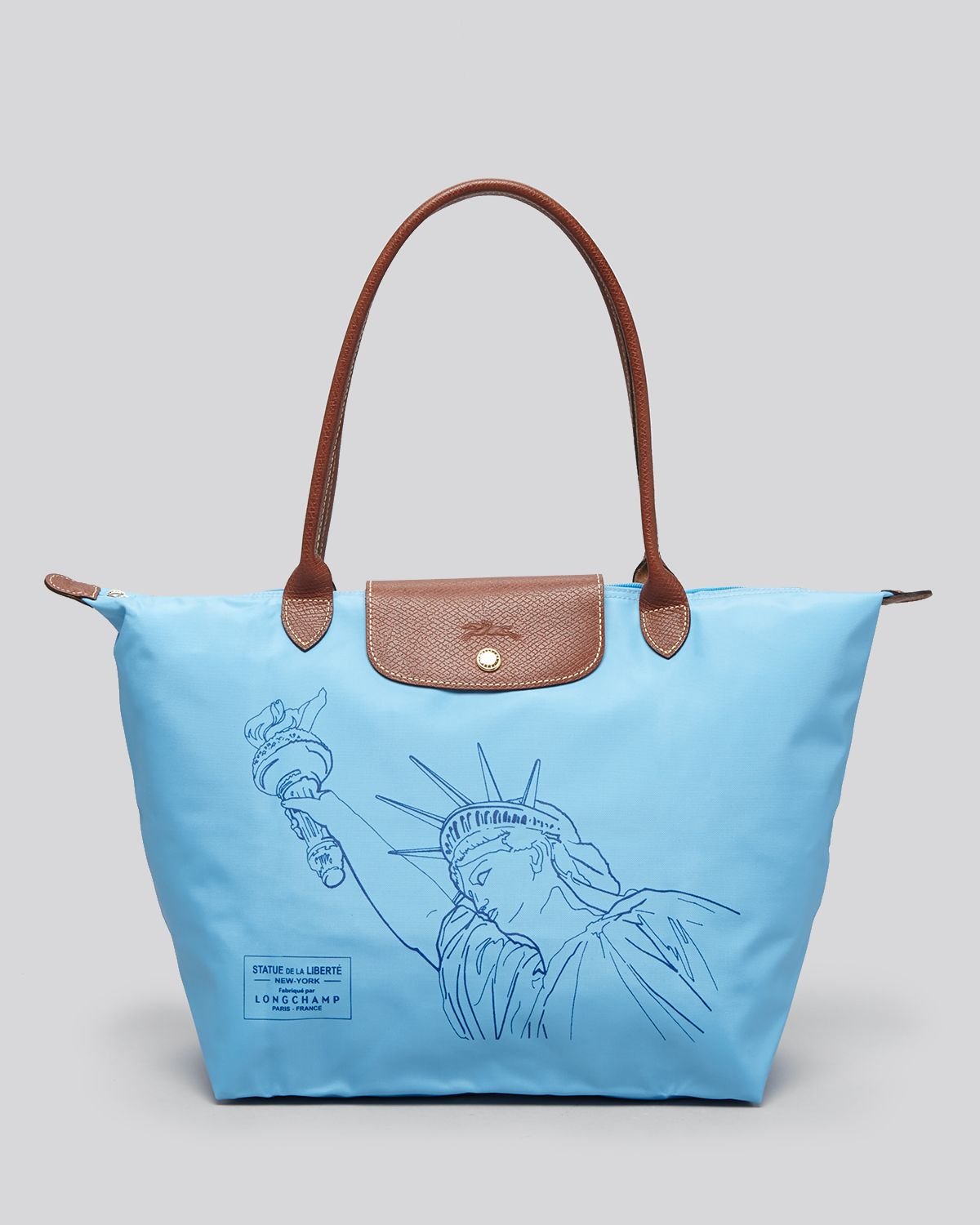 Longchamp Tote Le Pliage Statue Of Liberty in Blue - Lyst
