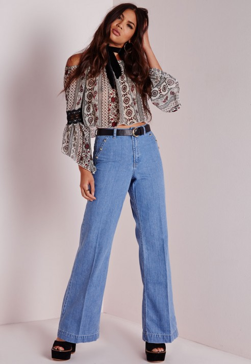 missguided wide leg jeans