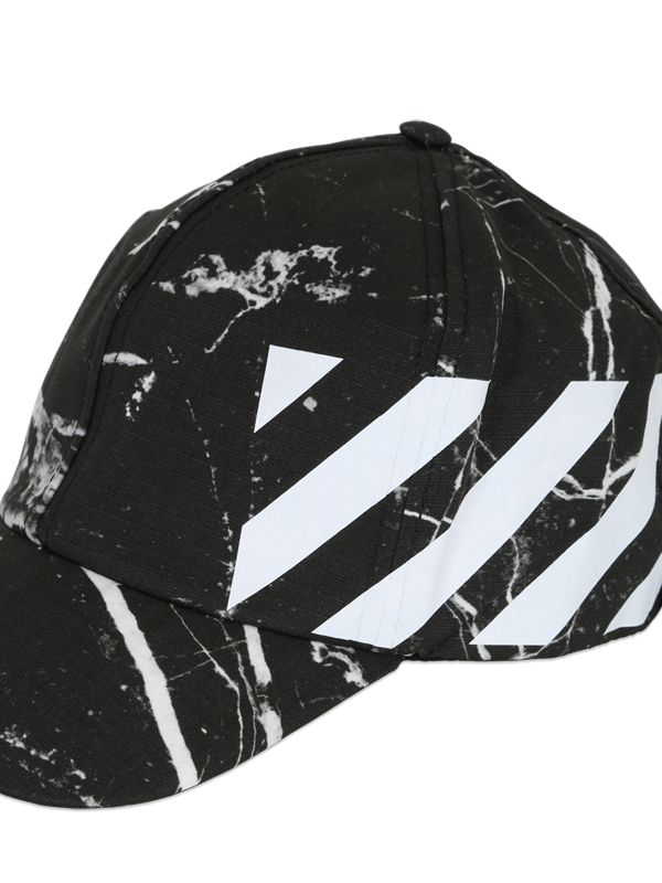 NEW RARE Off White Virgil Abloh Rubber Logo Black Cap Main Label Authentic  O/S