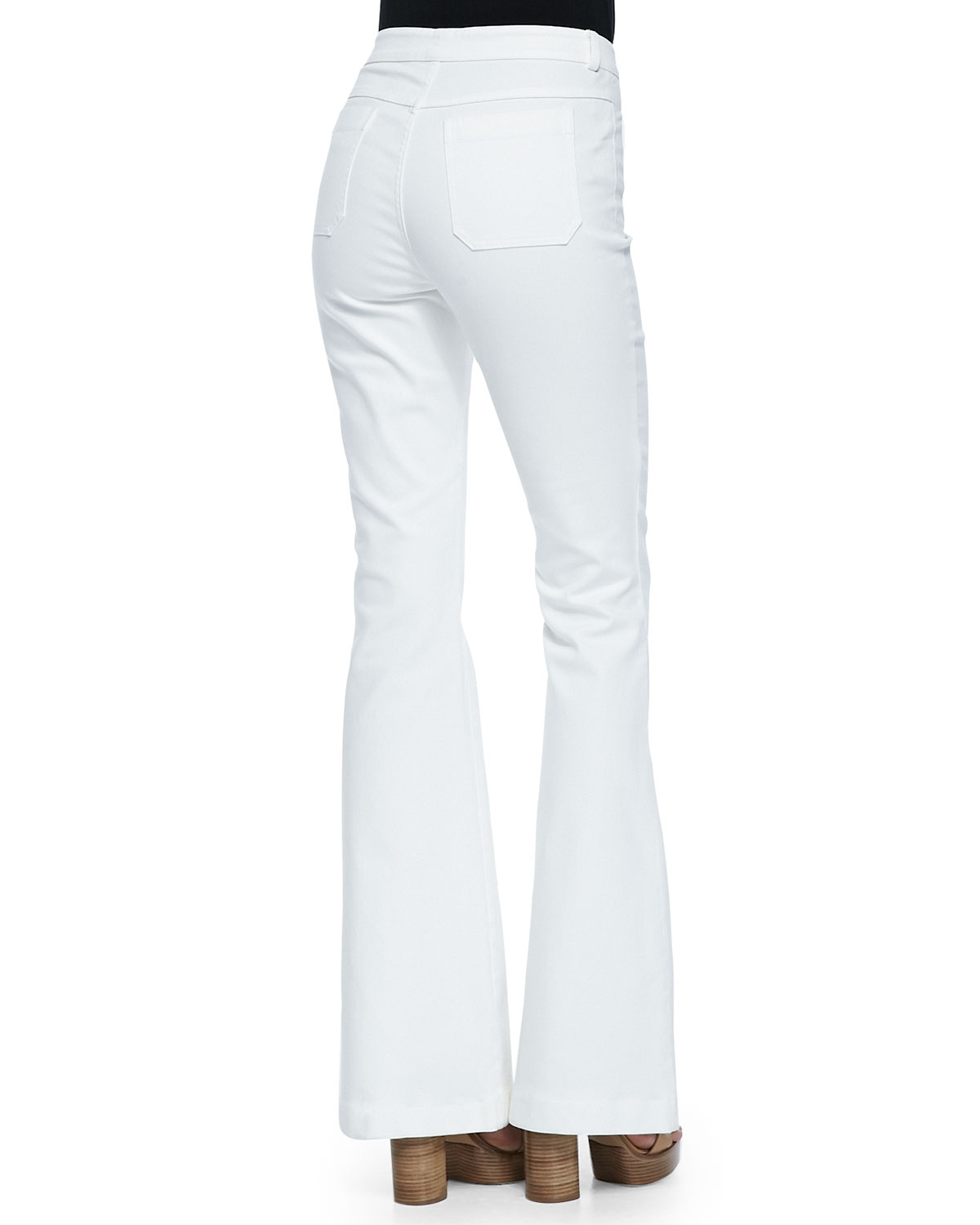 Lyst - Michael Kors Bell-Bottom Jeans in White