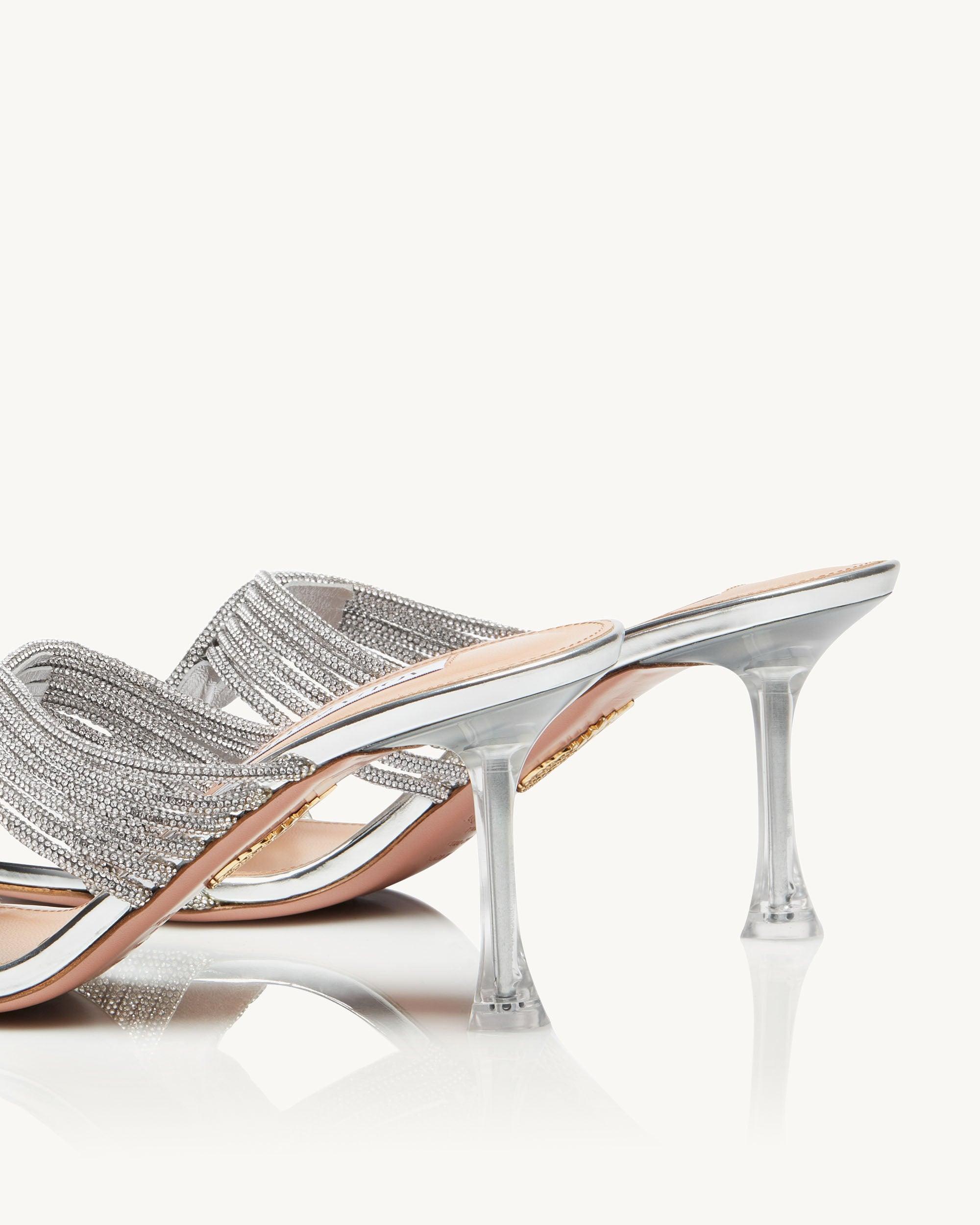 Aquazzura gatsby Sling 75 in White | Lyst