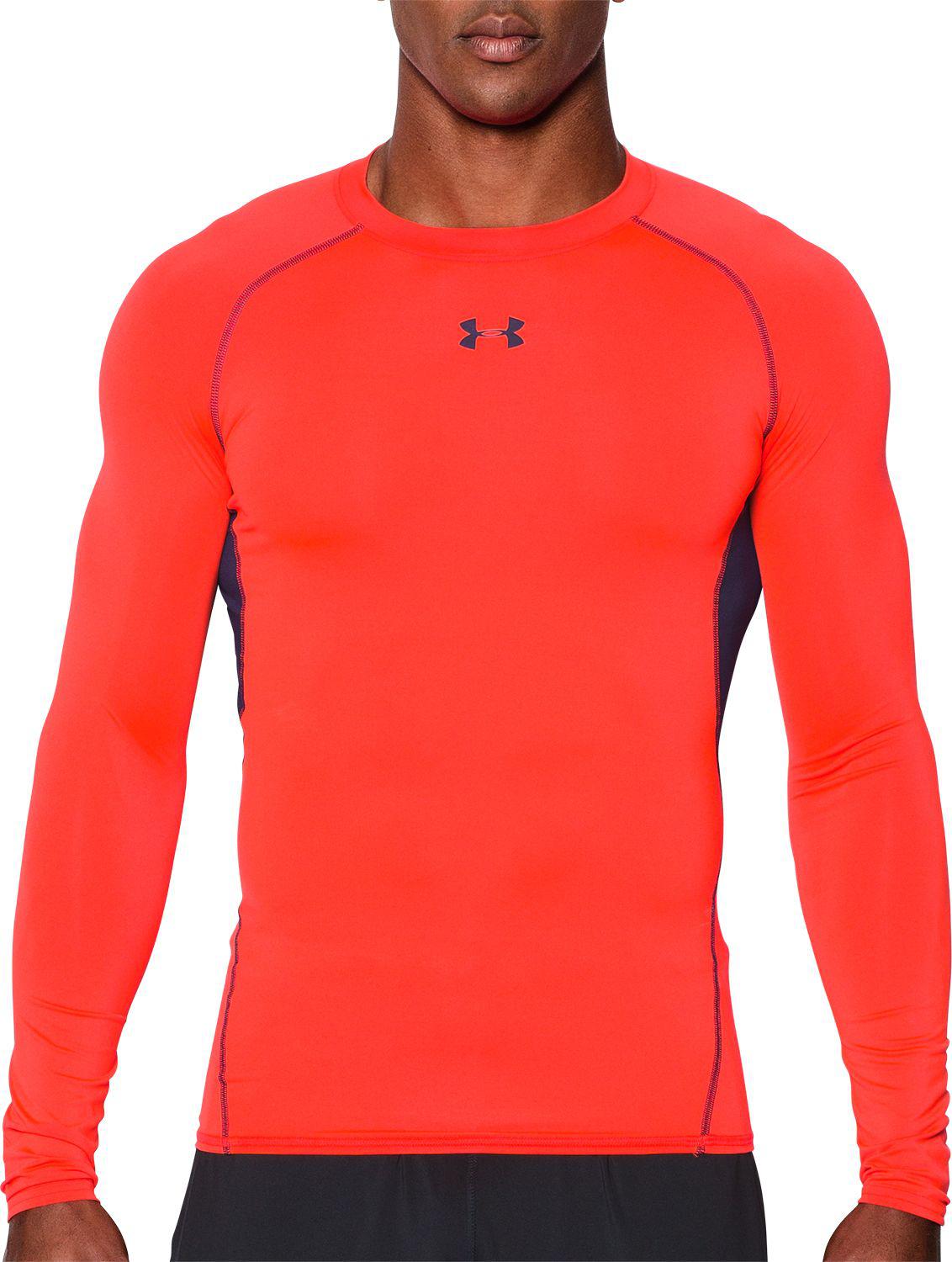 orange under armour long sleeve shirt