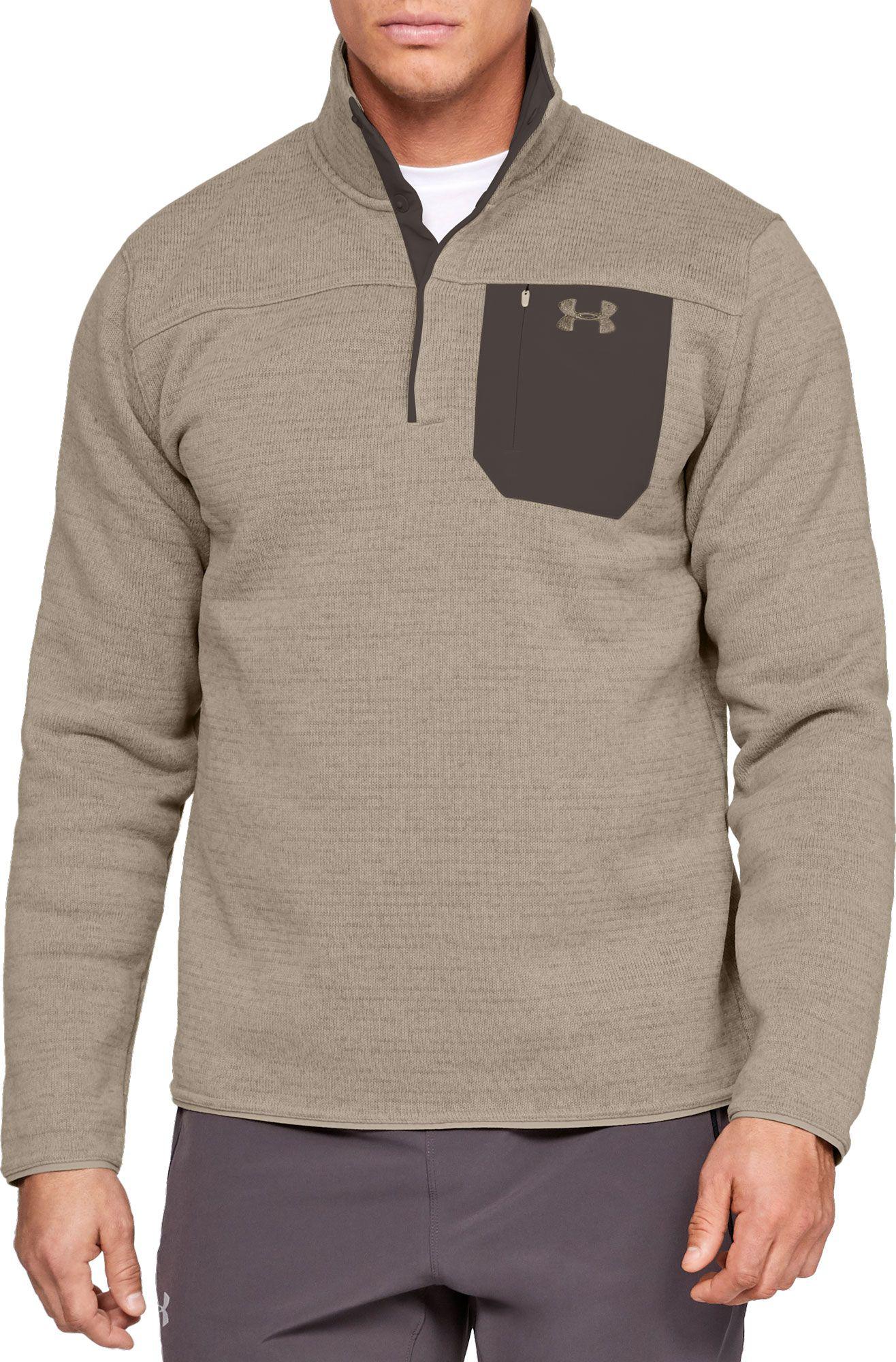 under armour men's sweaterfleece henley long sleeve shirt