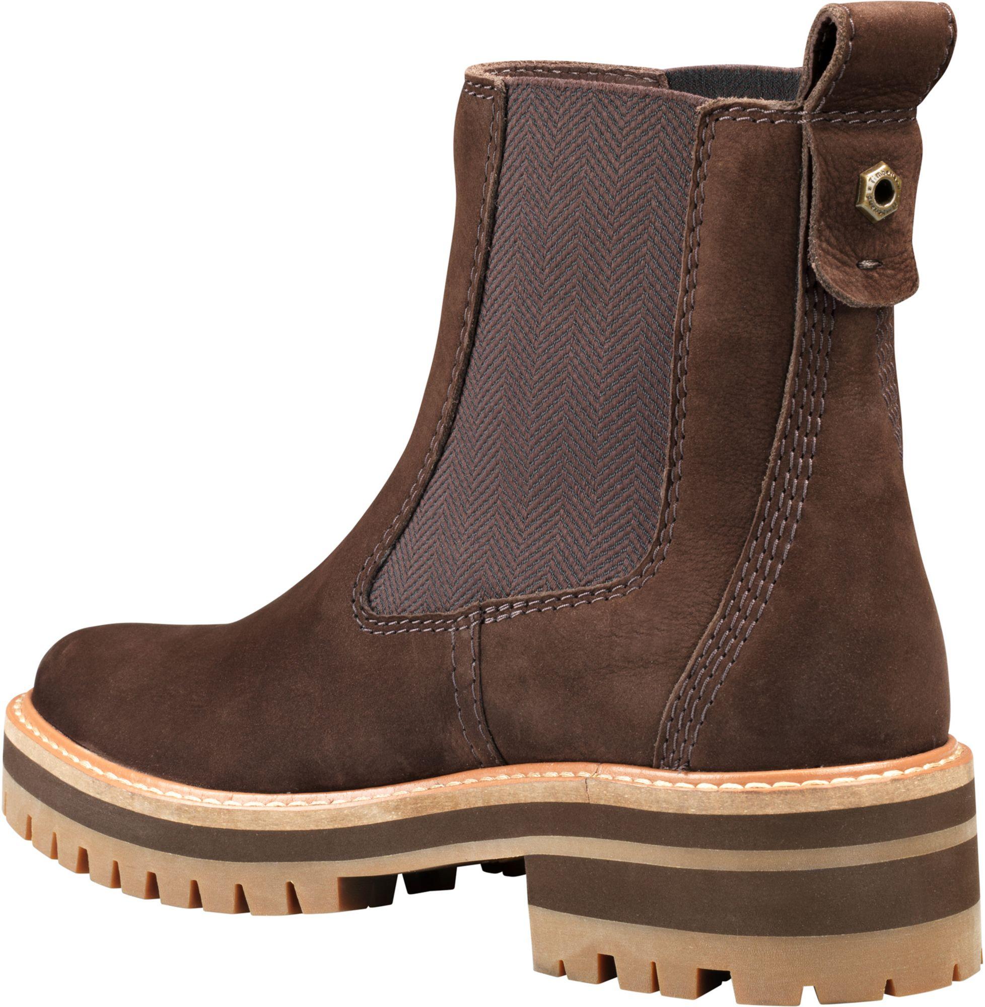 Timberland Denim Courmayeur Valley Chelsea Boots in Dark Brown (Brown) - Lyst