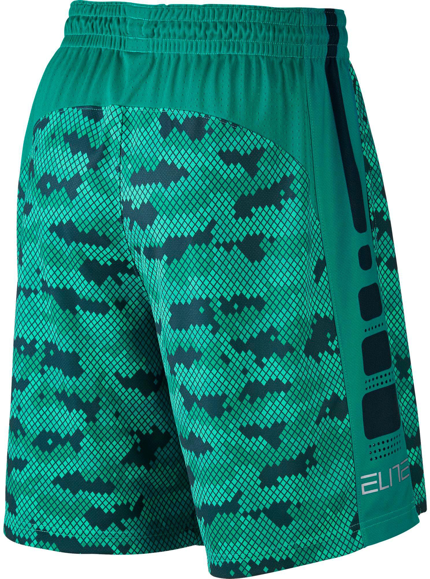 green nike elite shorts