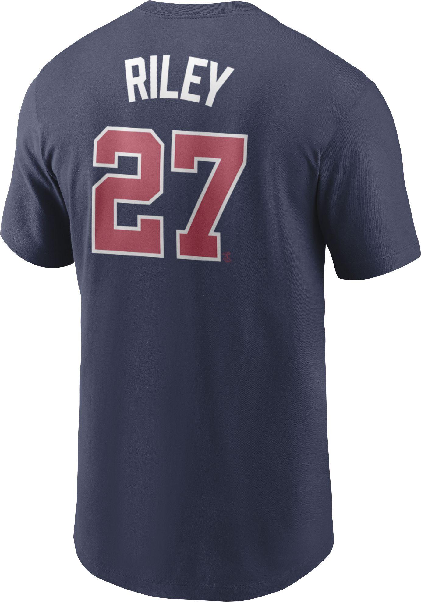 Nike Atlanta Braves Austin Riley 27 Navy Tshirt in Blue for Men Lyst