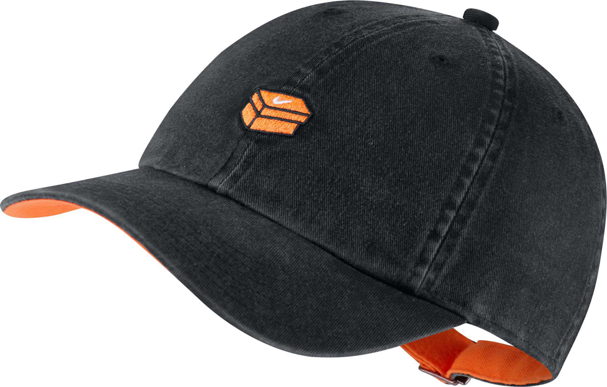 orange and black nike hat