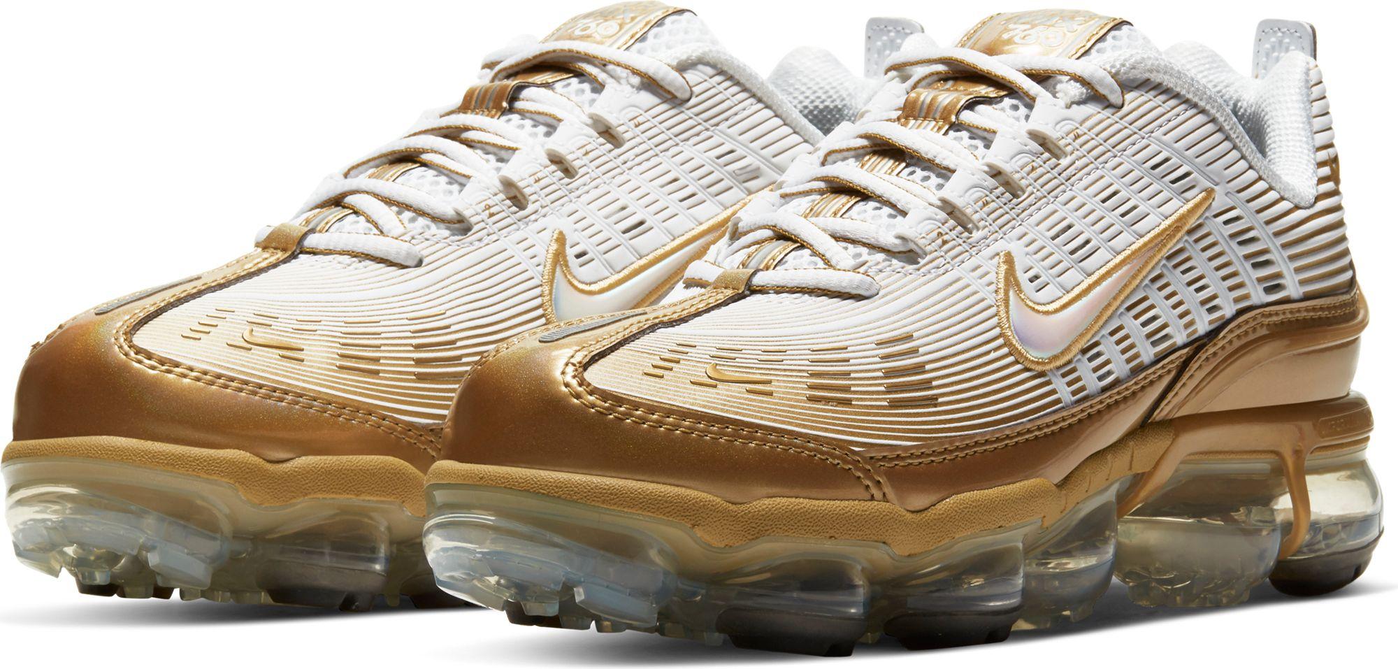 gold and white vapormax 360