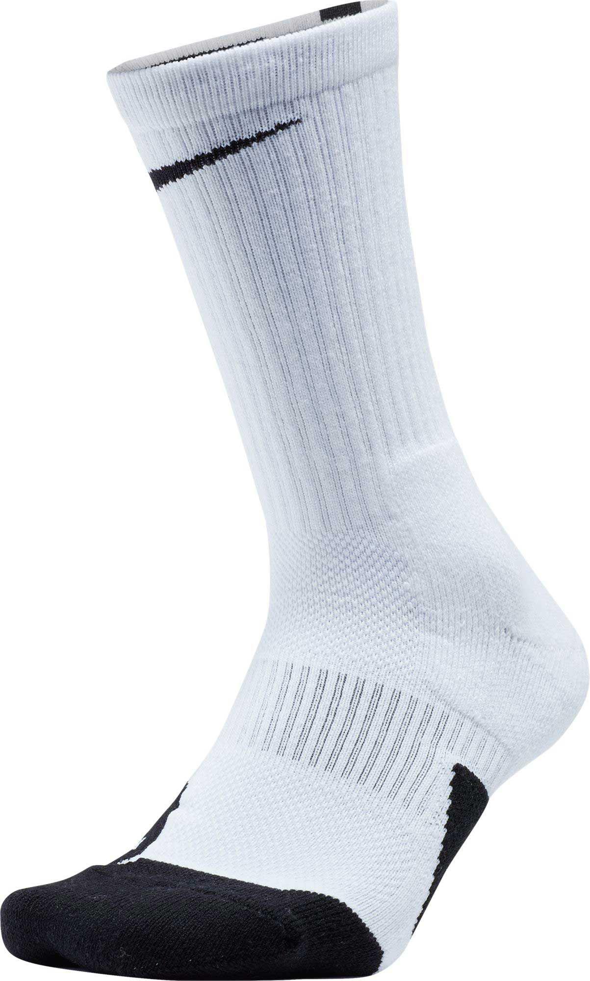 Nike Synthetic Dry Elite 1.5 Crew Basketball Socks in White/Black/Black ...