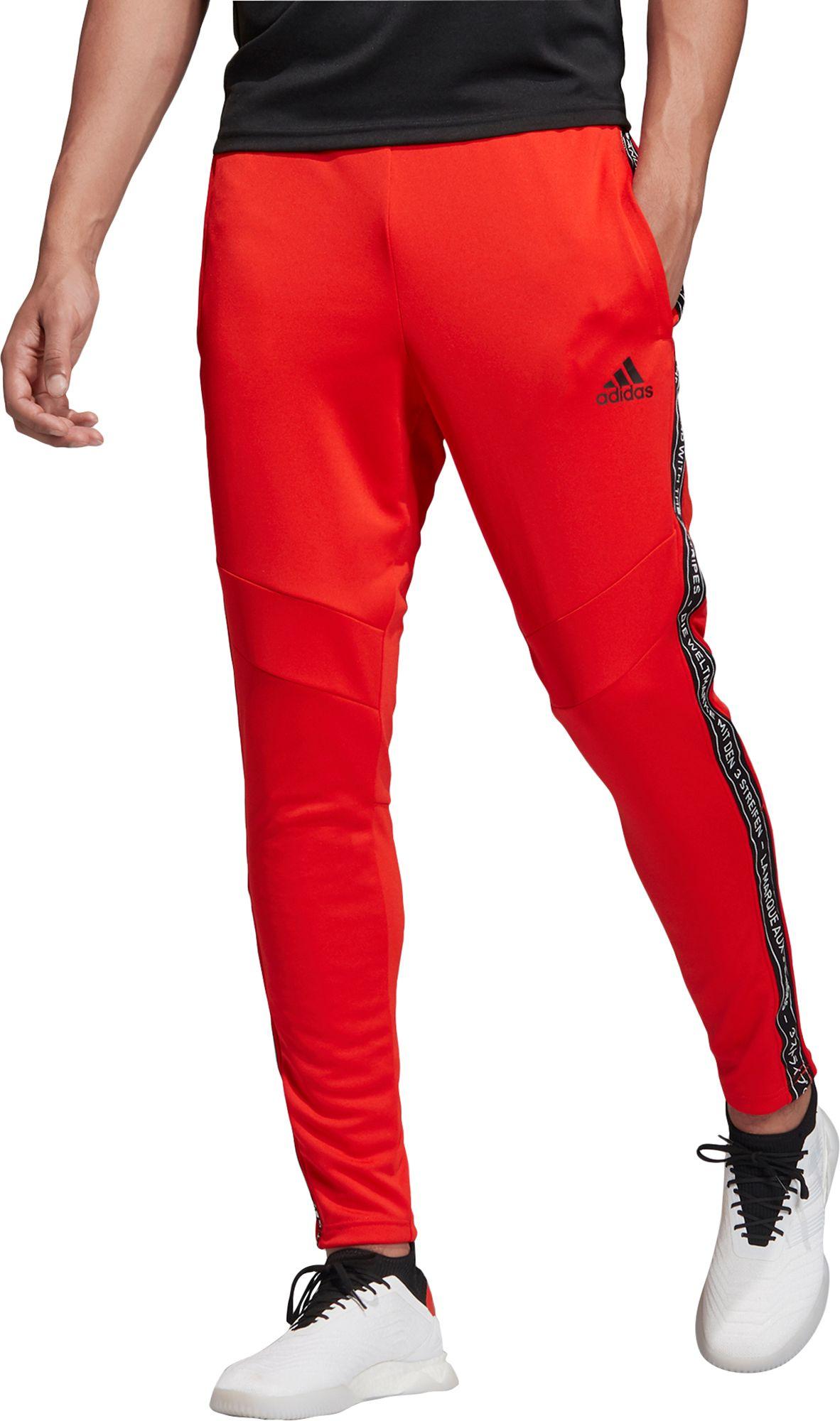 adidas Synthetic Tiro 19 Taped Training Pants in Red for Men - Lyst