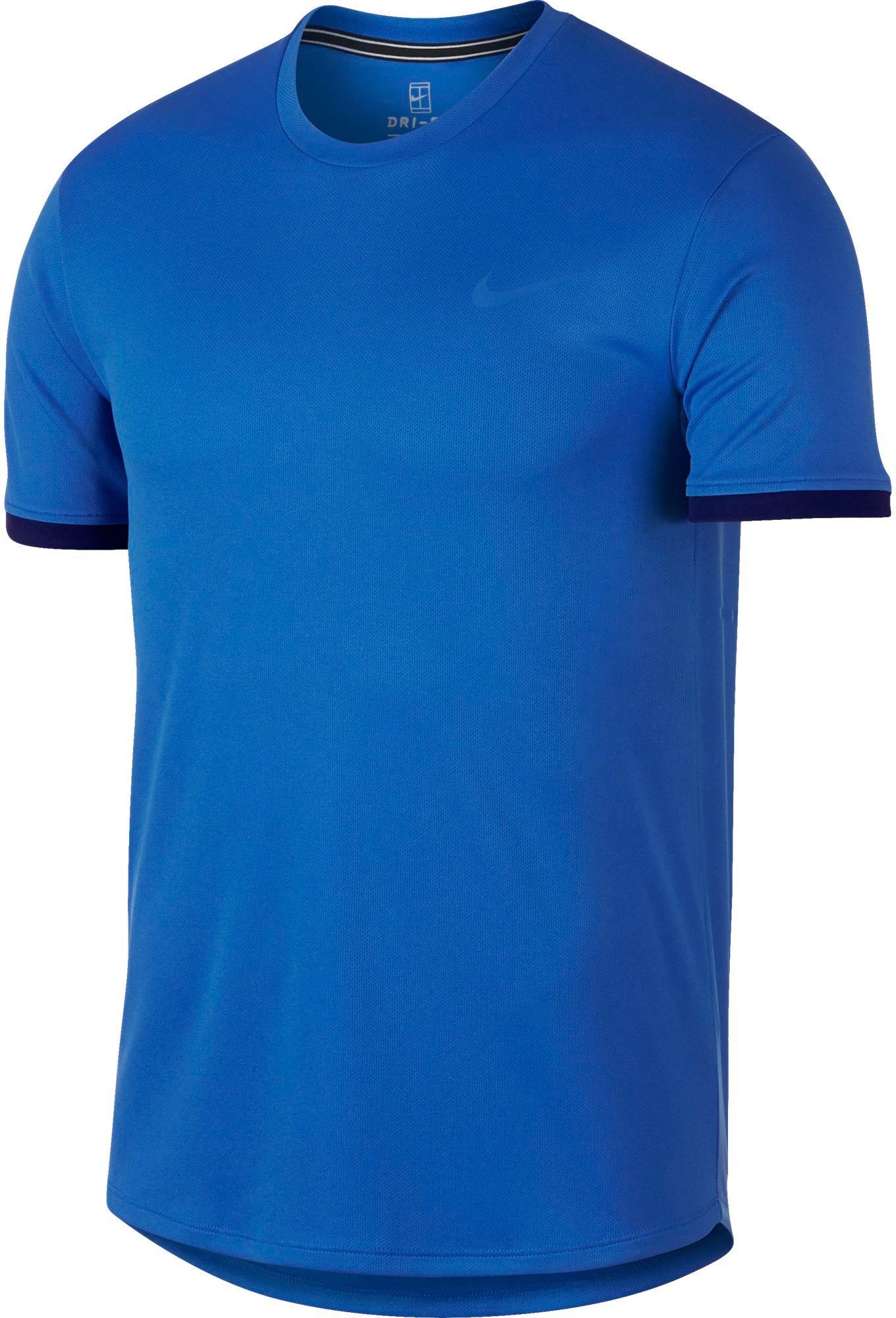 Nike Court Drifit Tennis Shirt in Blue for Men Lyst