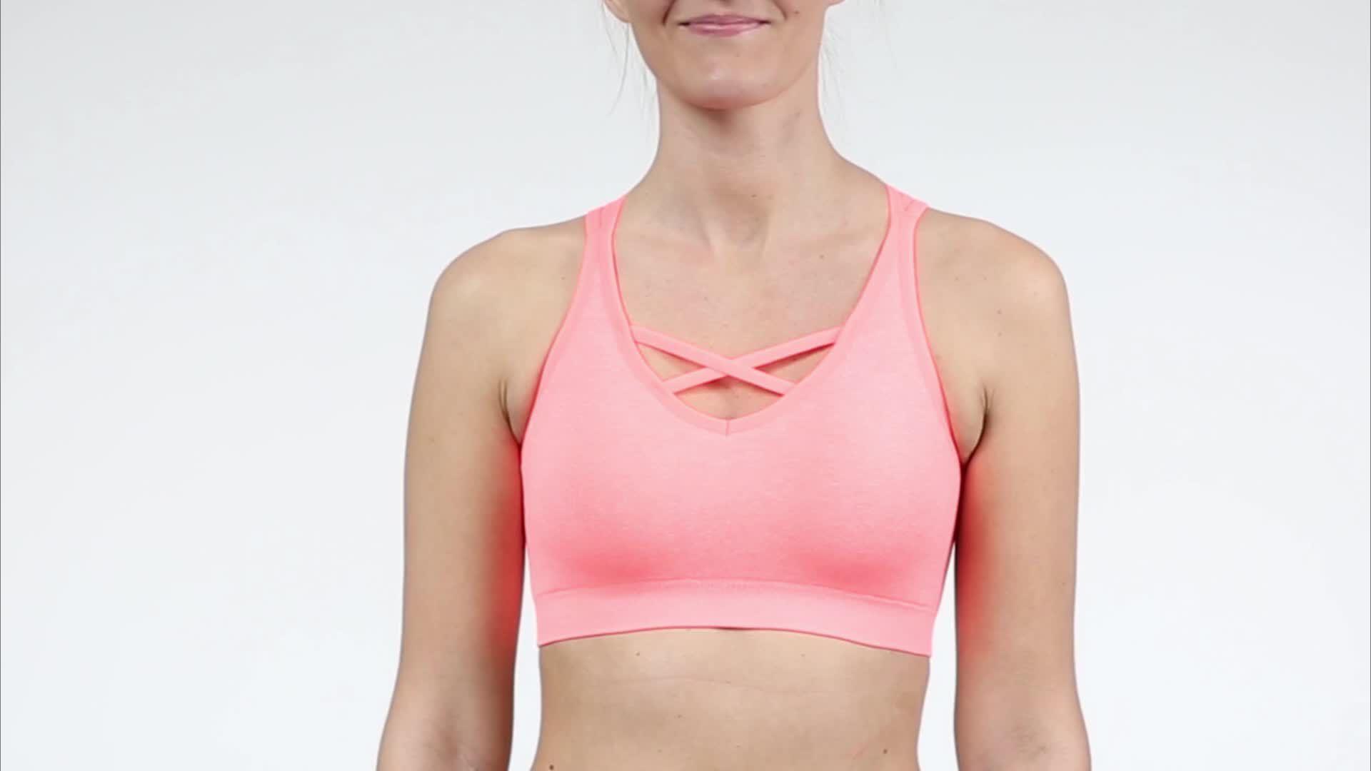 reebok women's seamless front interest sports bra
