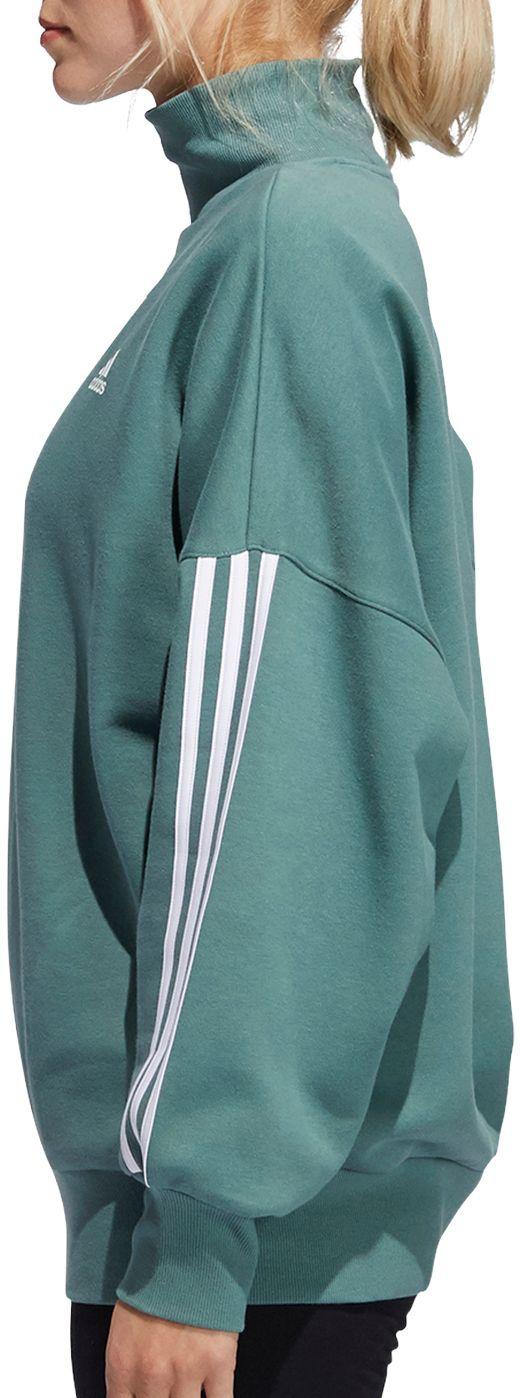 adidas Postgame Mock Neck Sweatshirt in Green | Lyst