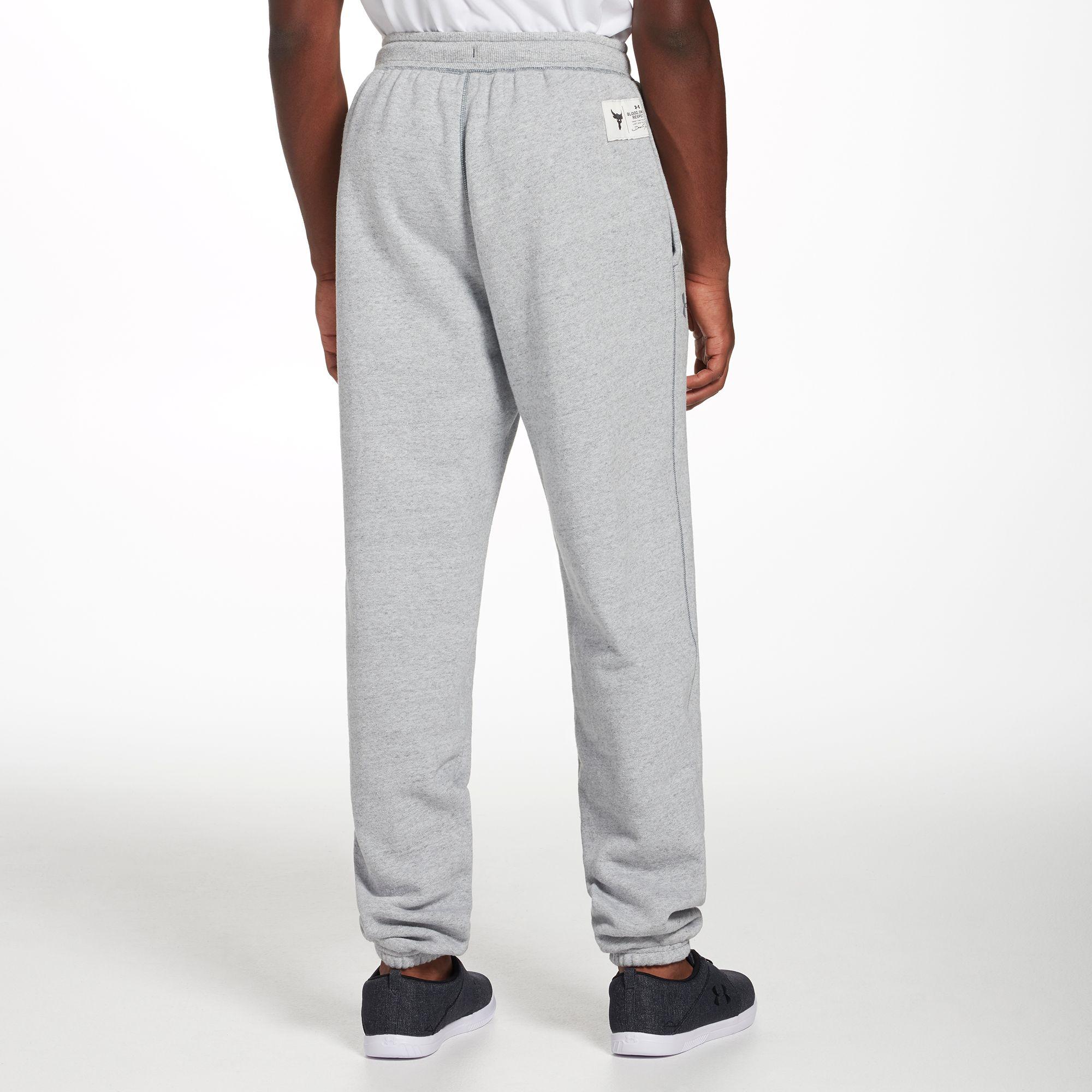 Under Armour Fleece Project Rock Warm Up Pants in Gray for Men - Lyst
