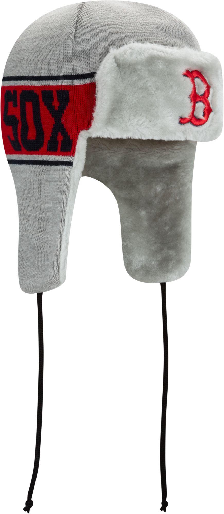 KTZ Boston Red Sox Trapper Knit Hat in Gray for Men Lyst