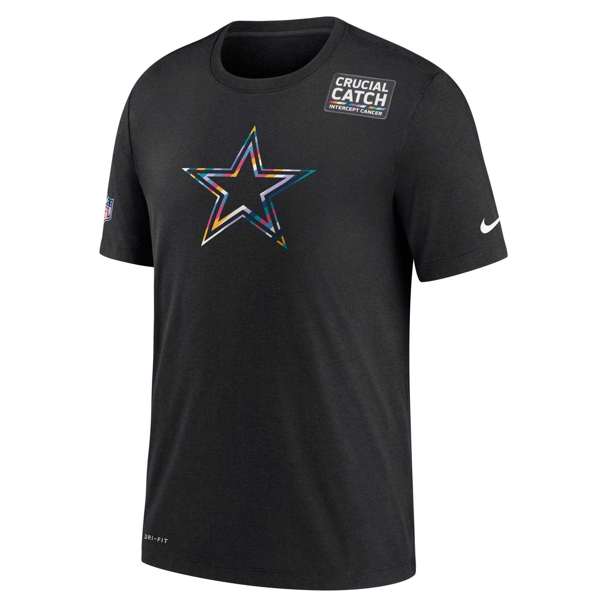 Nike Dallas Cowboys Crucial Catch Logo Black Drifit Tshirt for Men Lyst