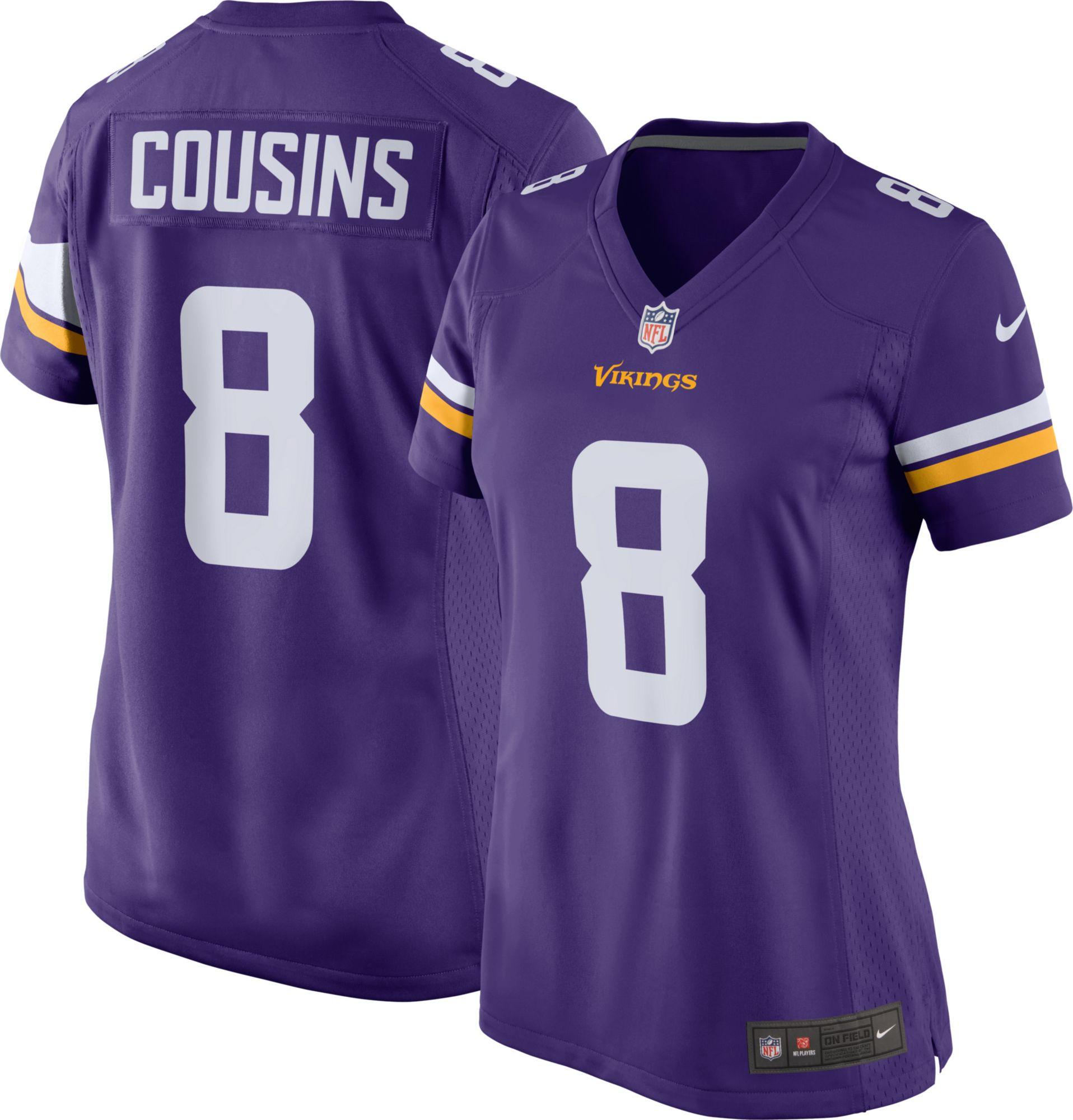 Nike Satin Minnesota Vikings Kirk Cousins #8 Home Game Jersey in Purple ...