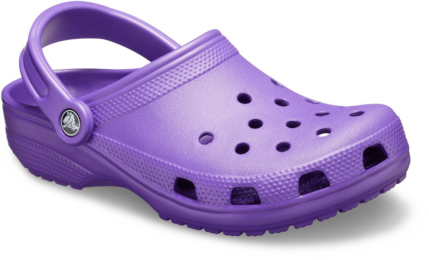 platform purple crocs
