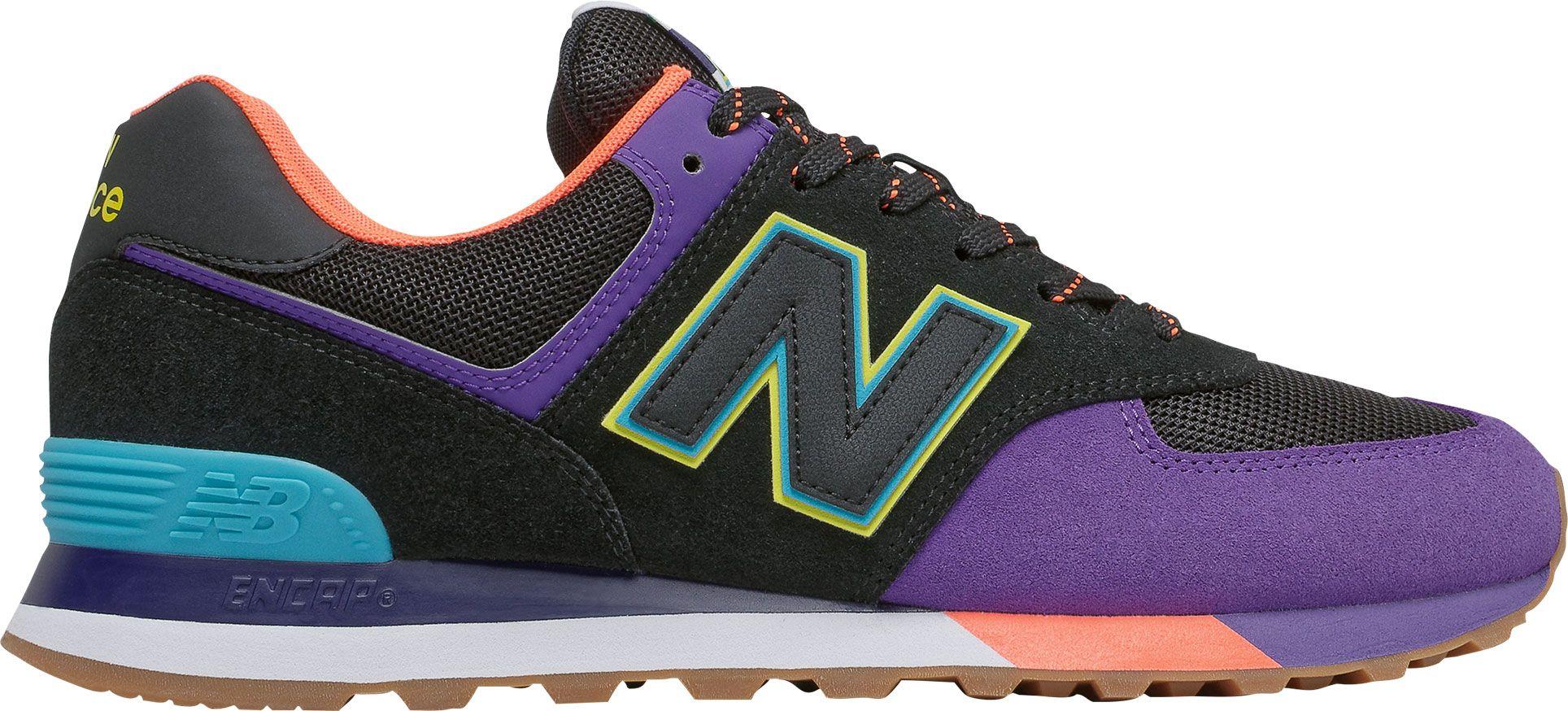 black and neon green new balance