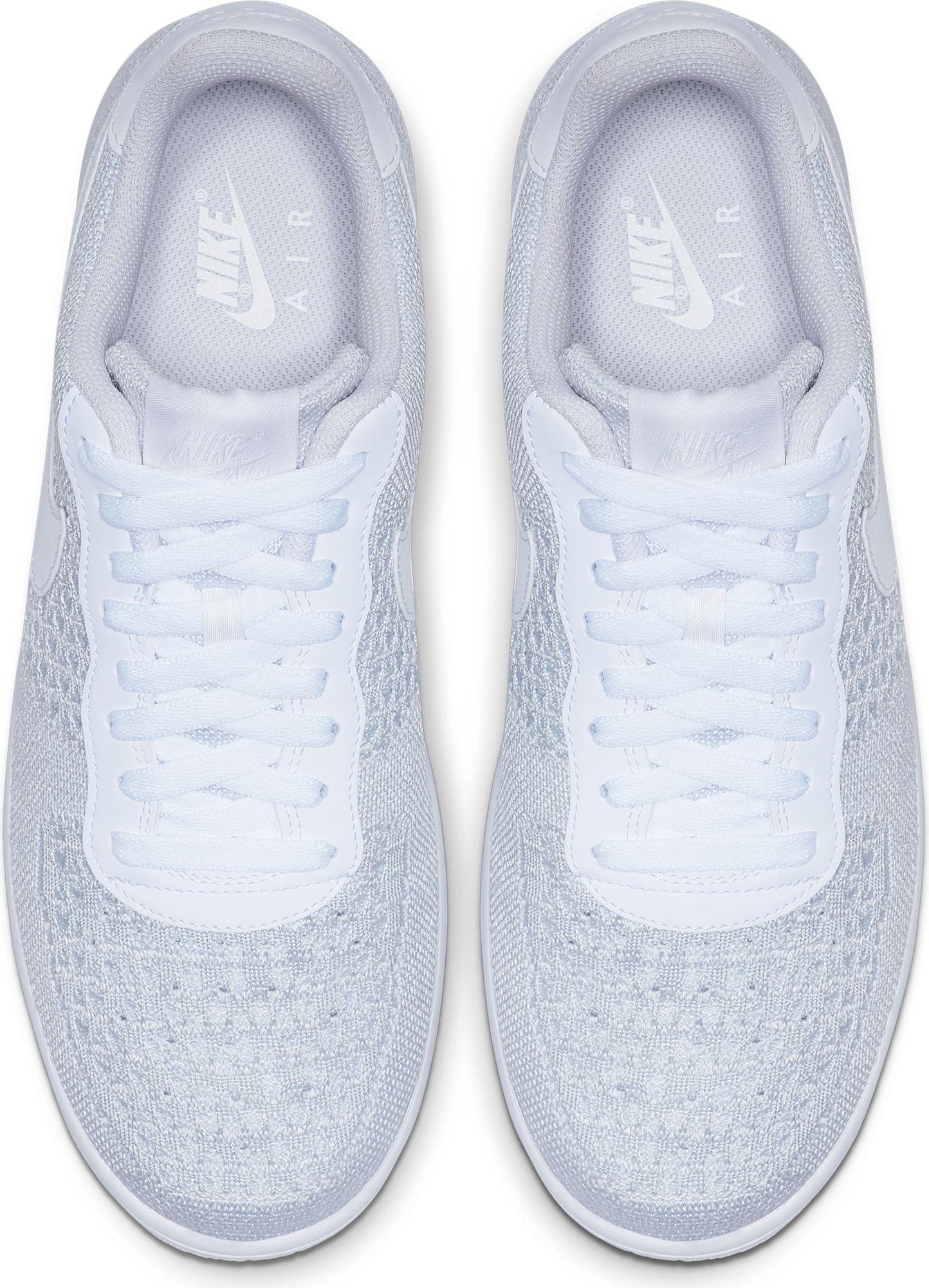 Nike Rubber Air Force 1 Flyknit 2.0 in White/Platinum (White) for ...