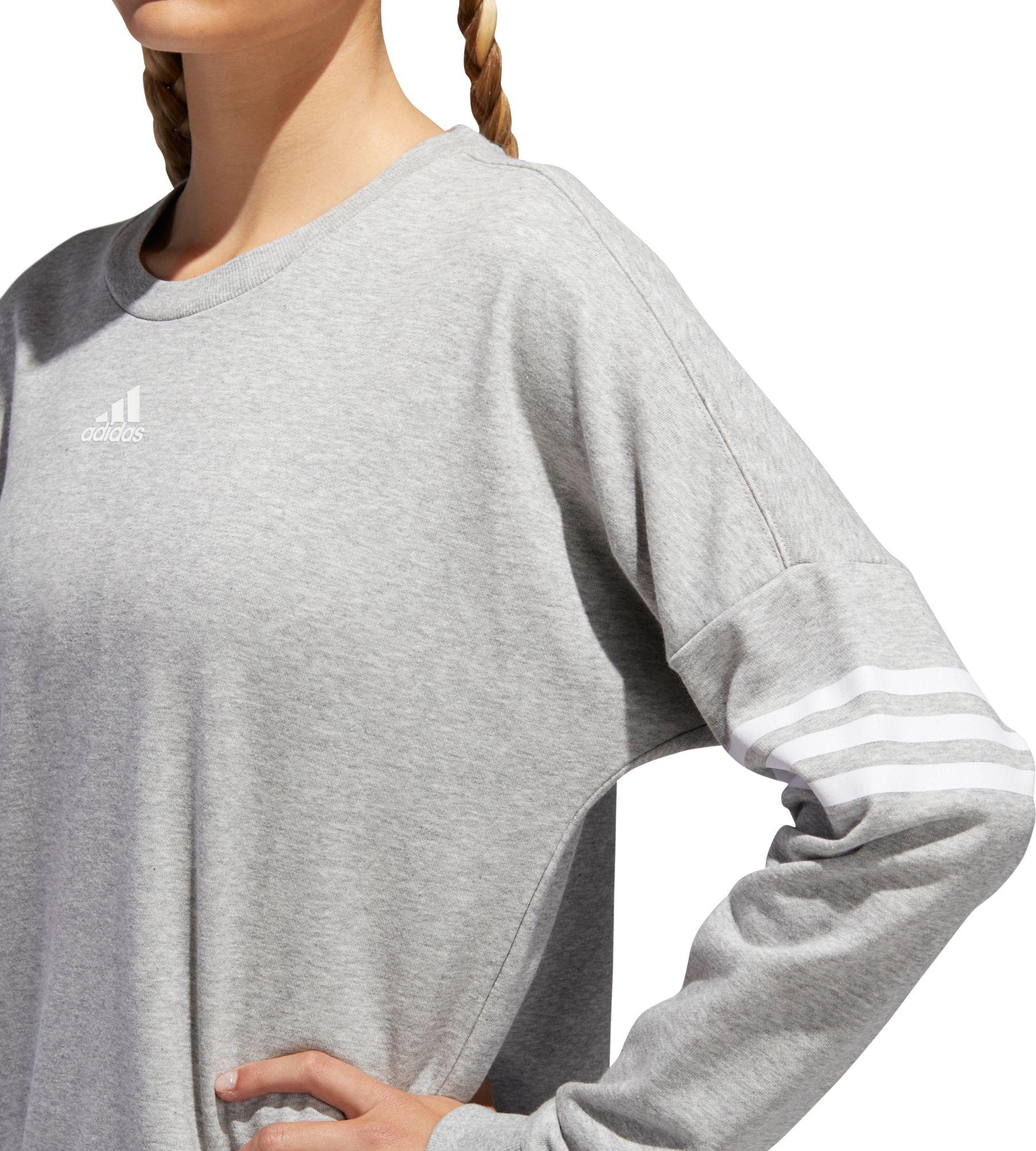 adidas women's athletics french terry crewneck pullover