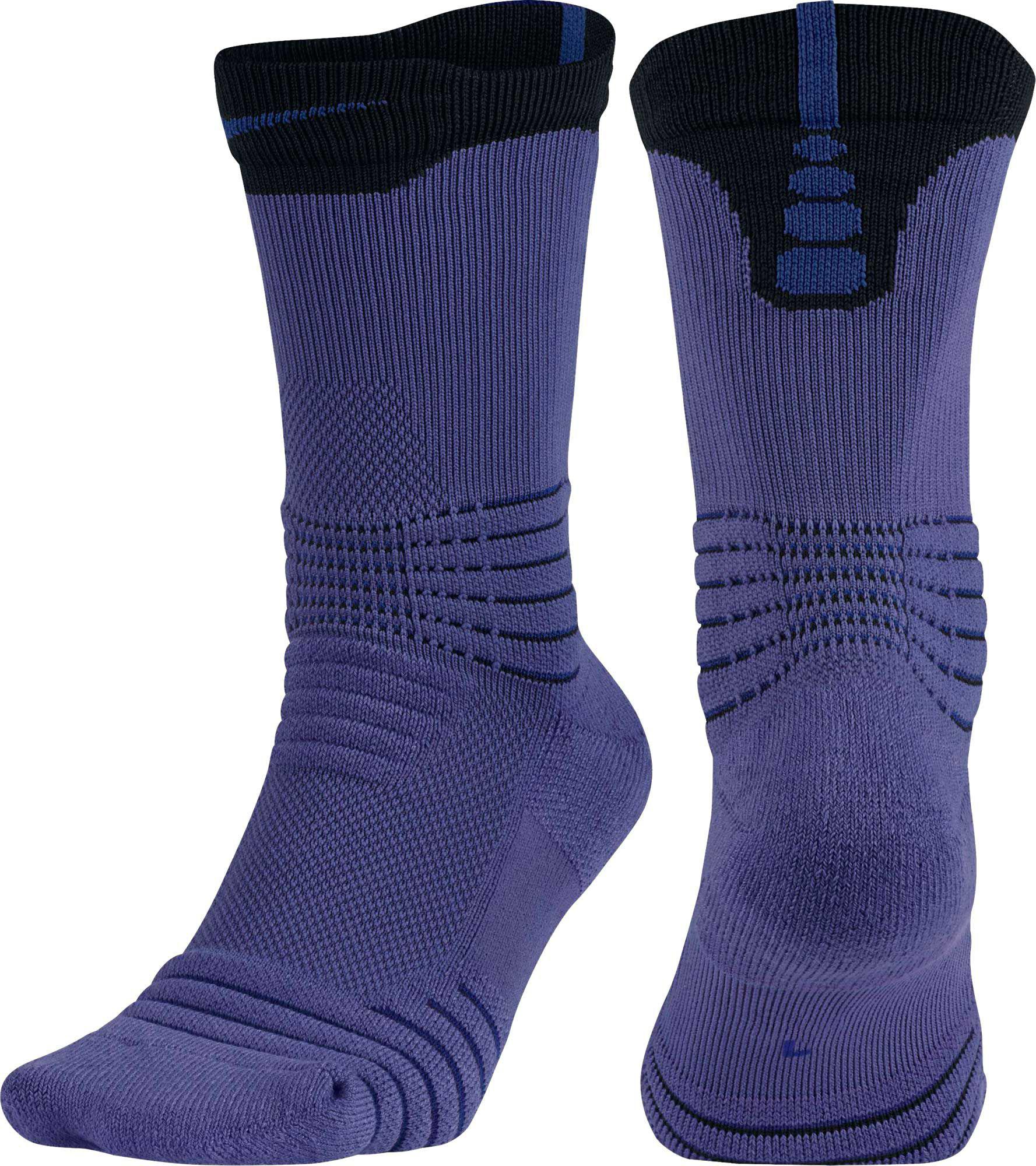Nike Synthetic Elite Versatility Crew Basketball Socks in Purple for Men - Lyst