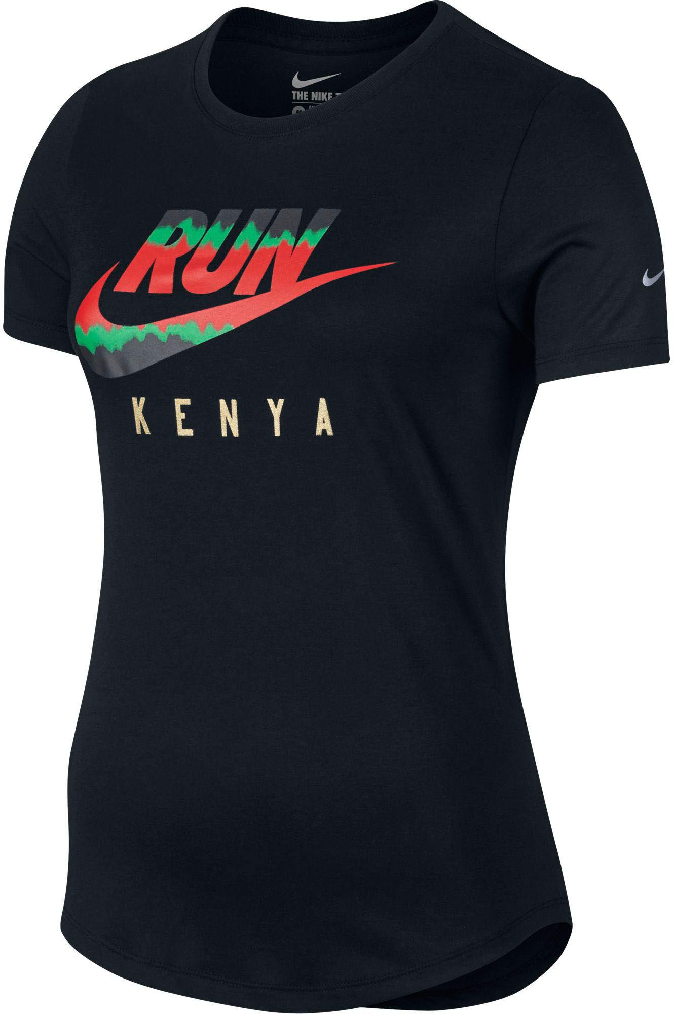 Nike Synthetic Run Kenya Graphic Tshirt in Black Lyst