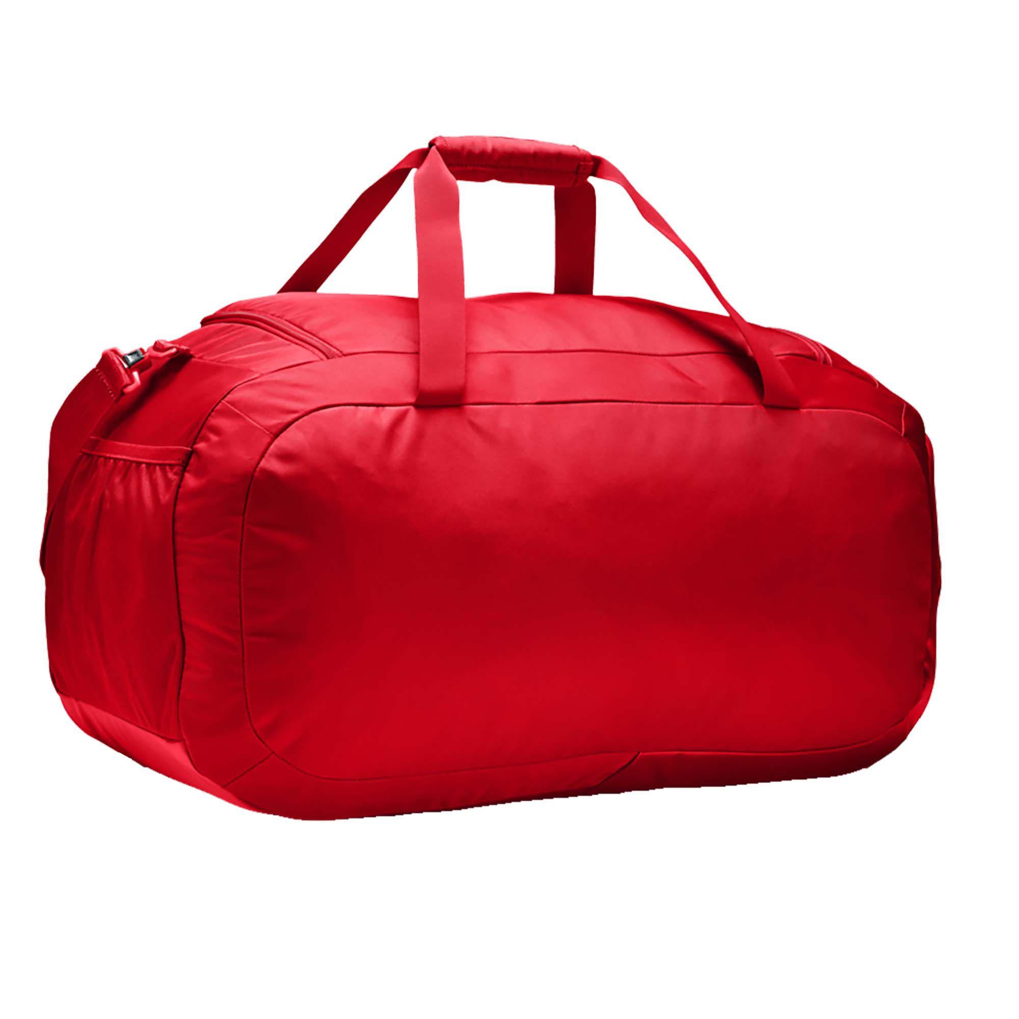 maroon under armour duffle bag
