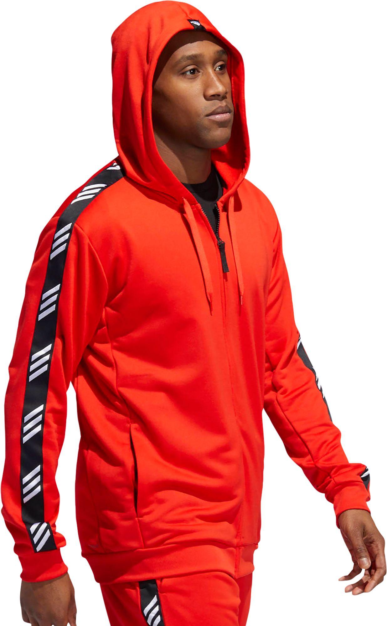 adidas Synthetic Pro Madness Basketball Hoodie in Red/Black (Red) for