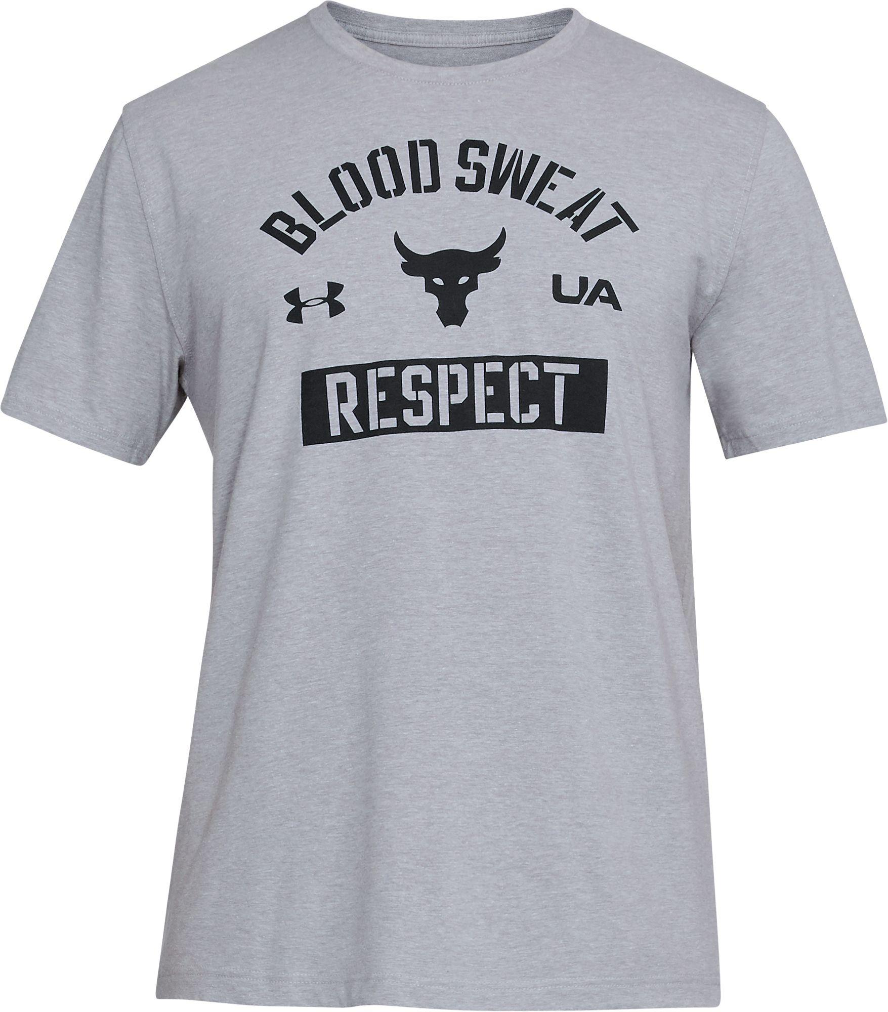the rock blood sweat respect t shirt
