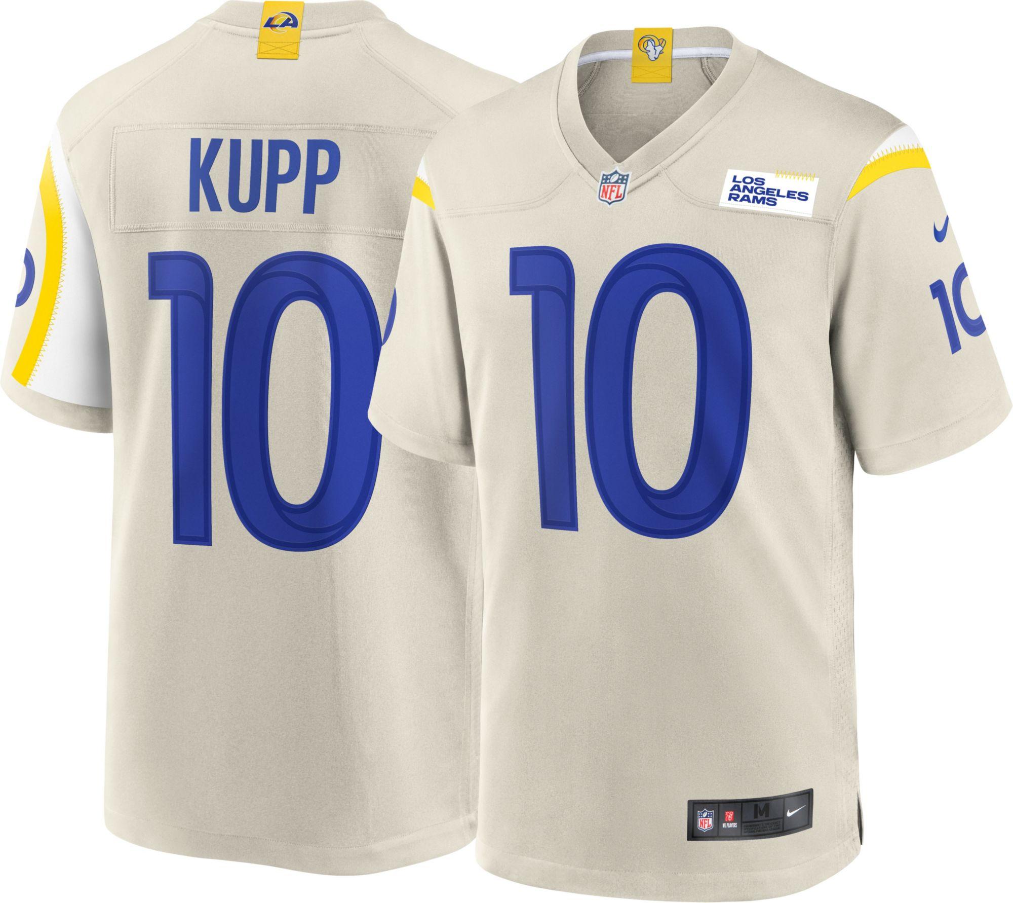 Nike Satin Los Angeles Rams Cooper Kupp #10 Home Cream Game Jersey in