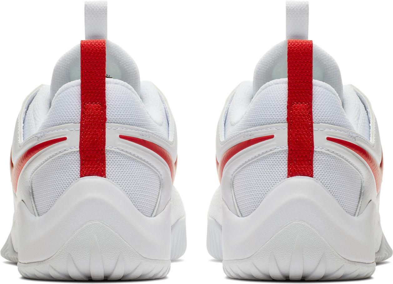 Nike Rubber Zoom Hyperace 2 Volleyball Shoes in White/University Red ...
