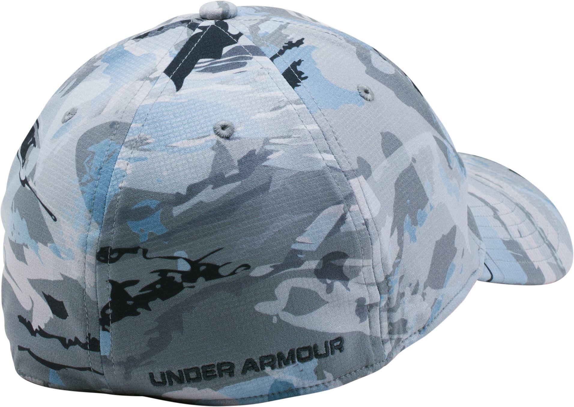 Under Armour Synthetic Camo Stretch Fit Hat in Blue for Men | Lyst