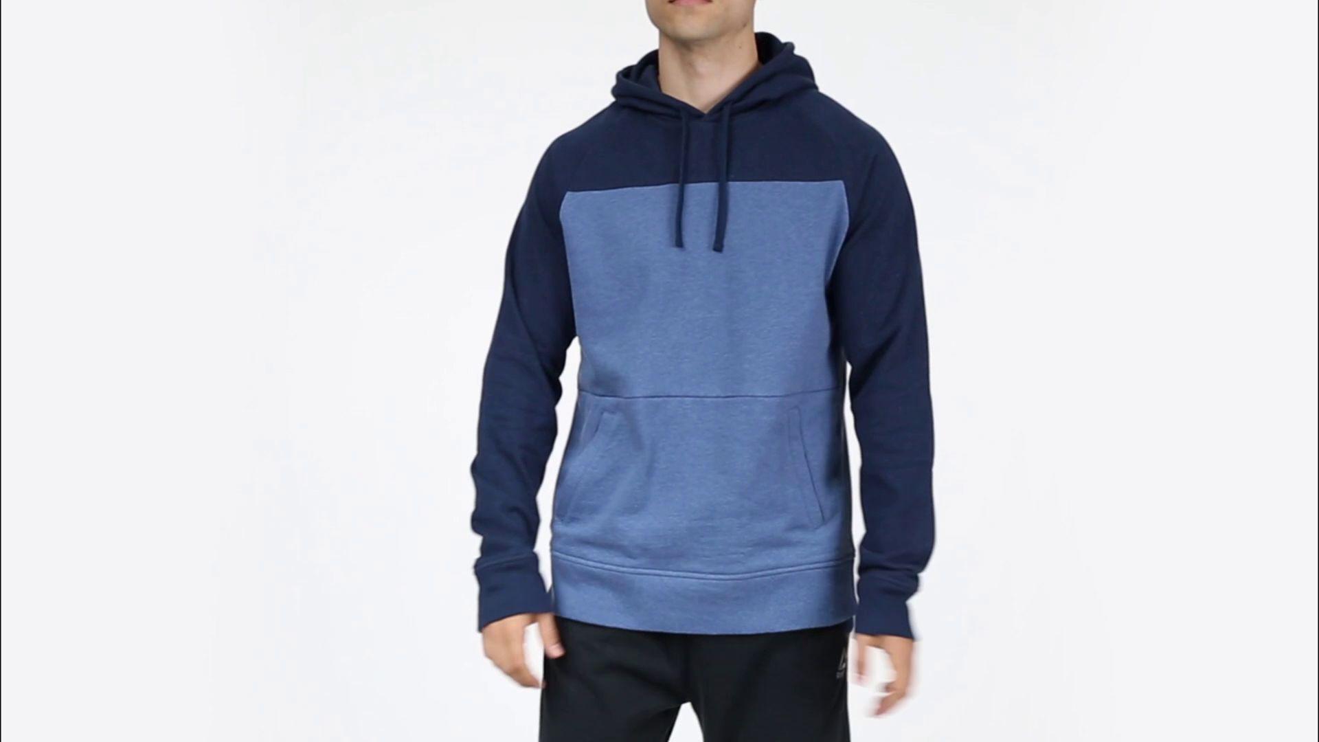 reebok men's heather cotton fleece hoodie