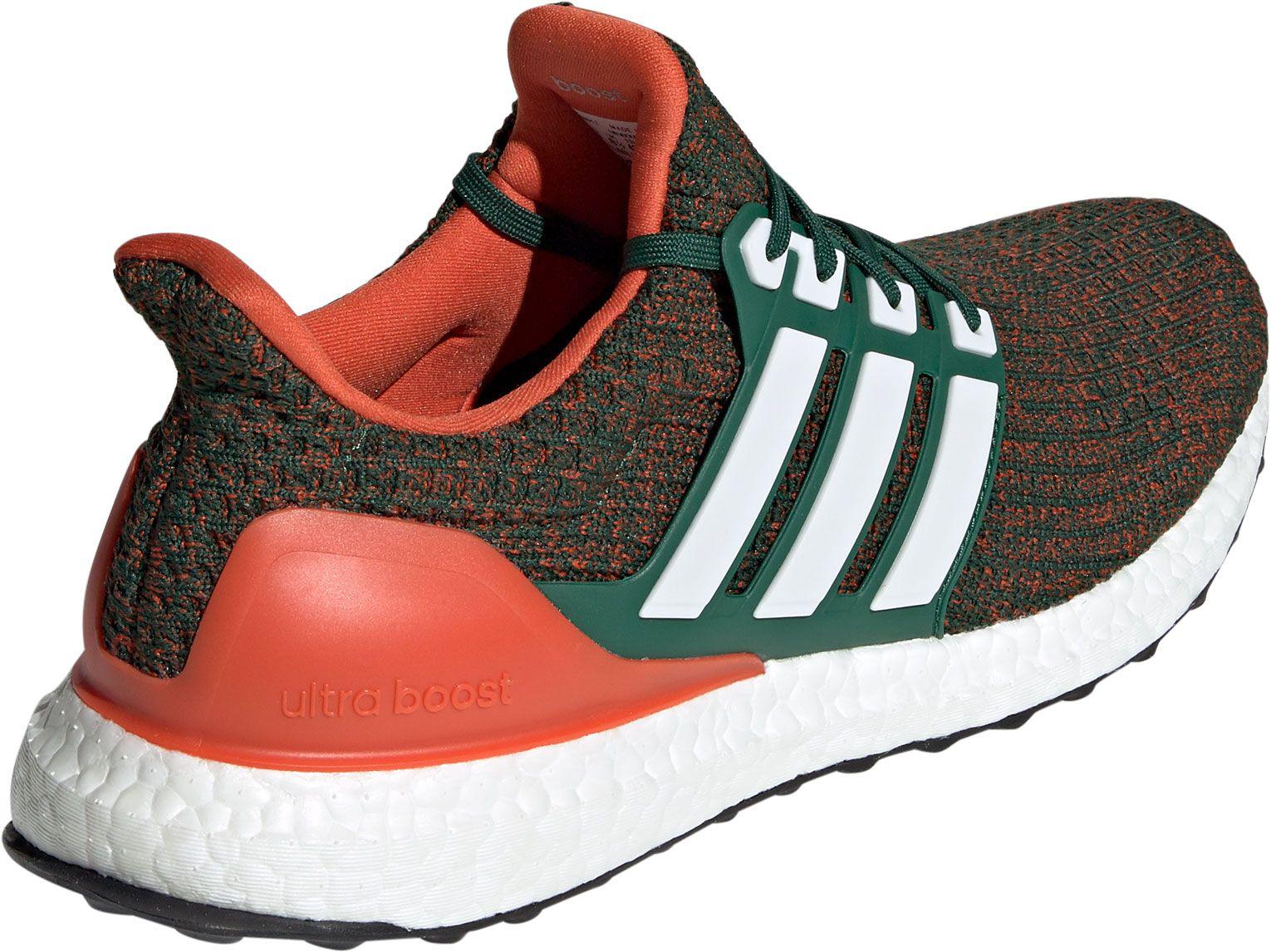 adidas Rubber Miami Hurricanes Ultra Boost Running Shoes adidas Rubber Miami Hurricanes Ultra Boost Running Shoes