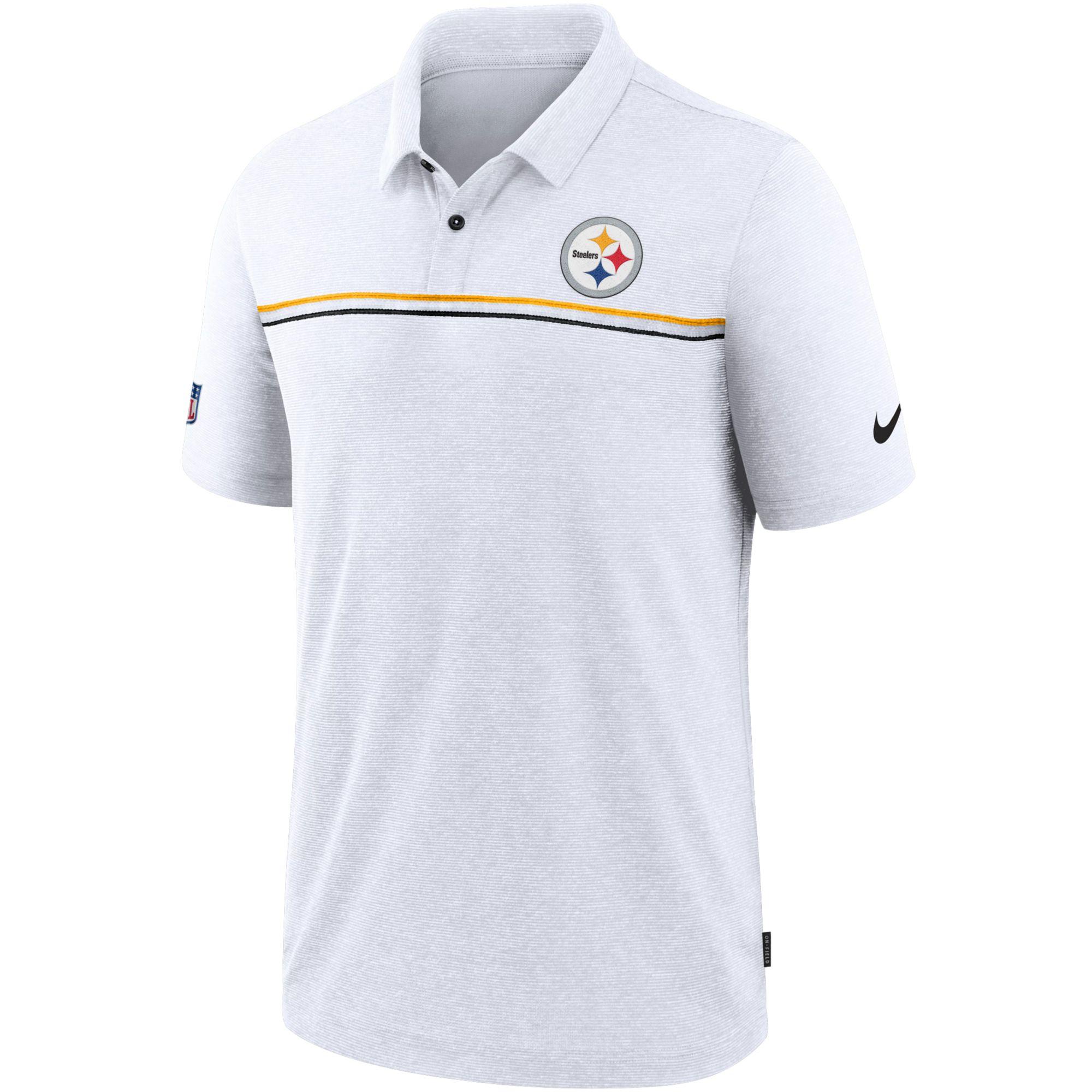 Nike Pittsburgh Steelers Sideline Early Season Polo in White for Men - Lyst