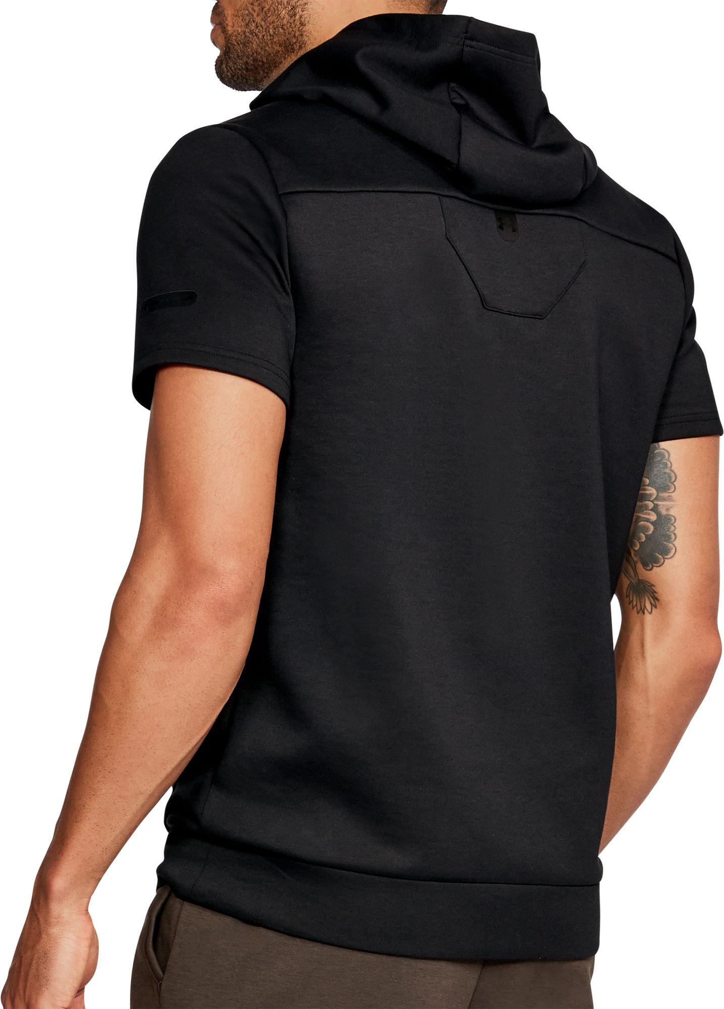 under armour men's unstoppable knit short sleeve hoodie