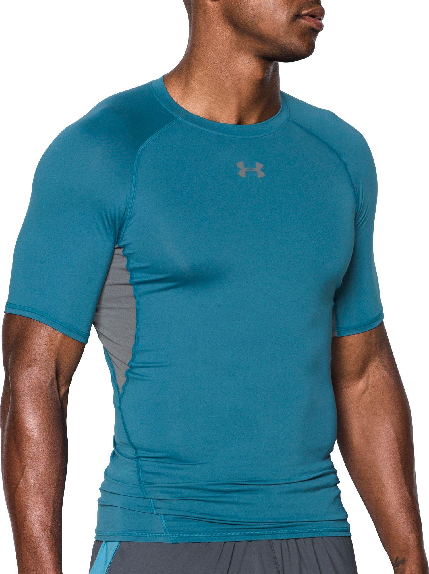 Under Armour Heatgear Armour T-shirt in Blue for Men - Lyst