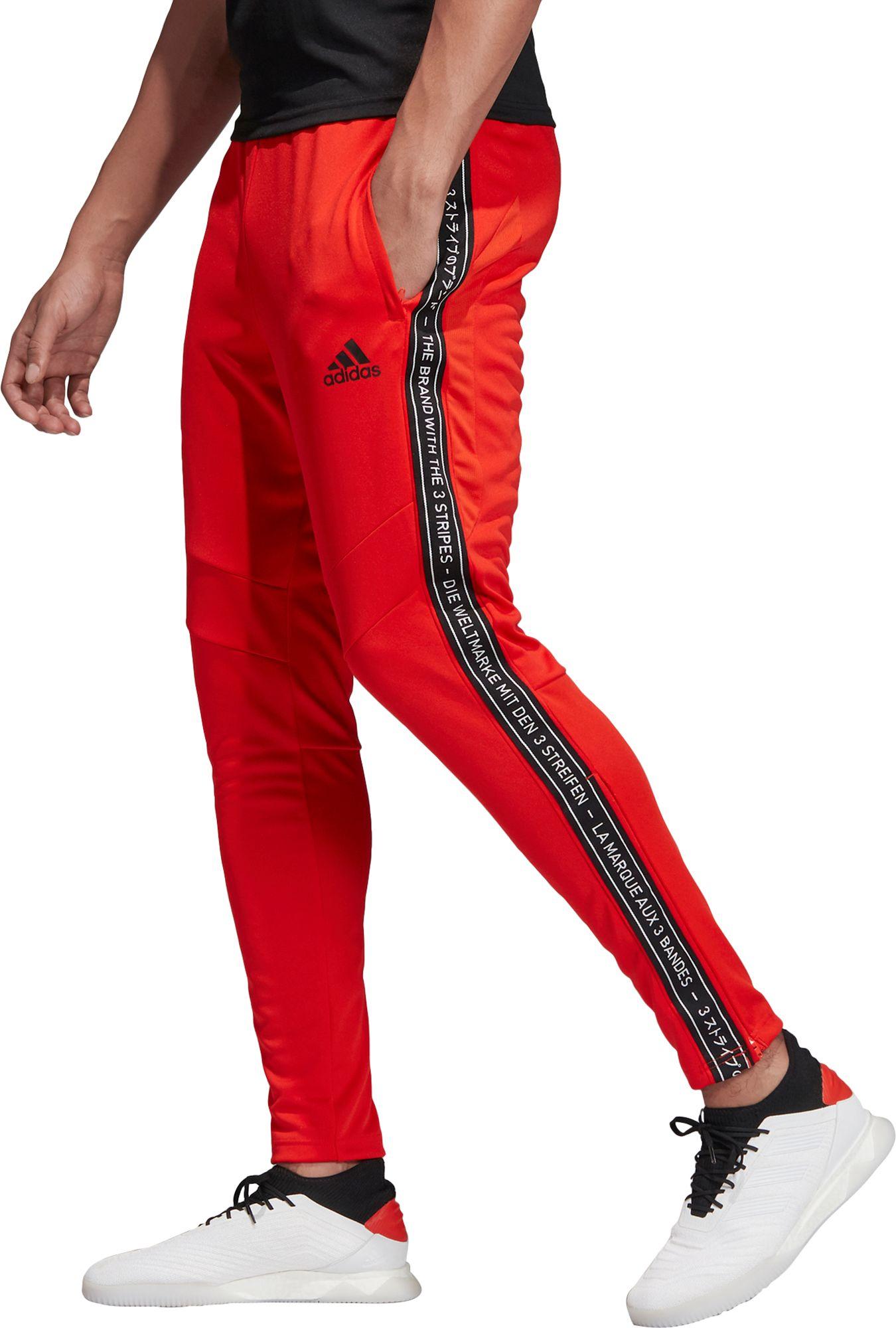 adidas Synthetic Tiro 19 Taped Training Pants in Red for Men - Lyst