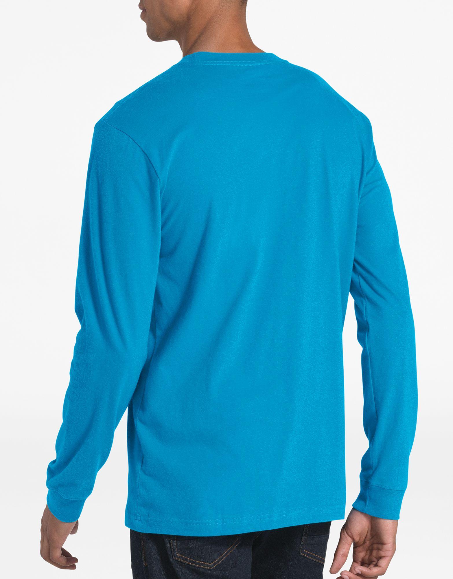 The North Face Long Sleeve Brand Proud Cotton T-shirt in Blue for Men ...