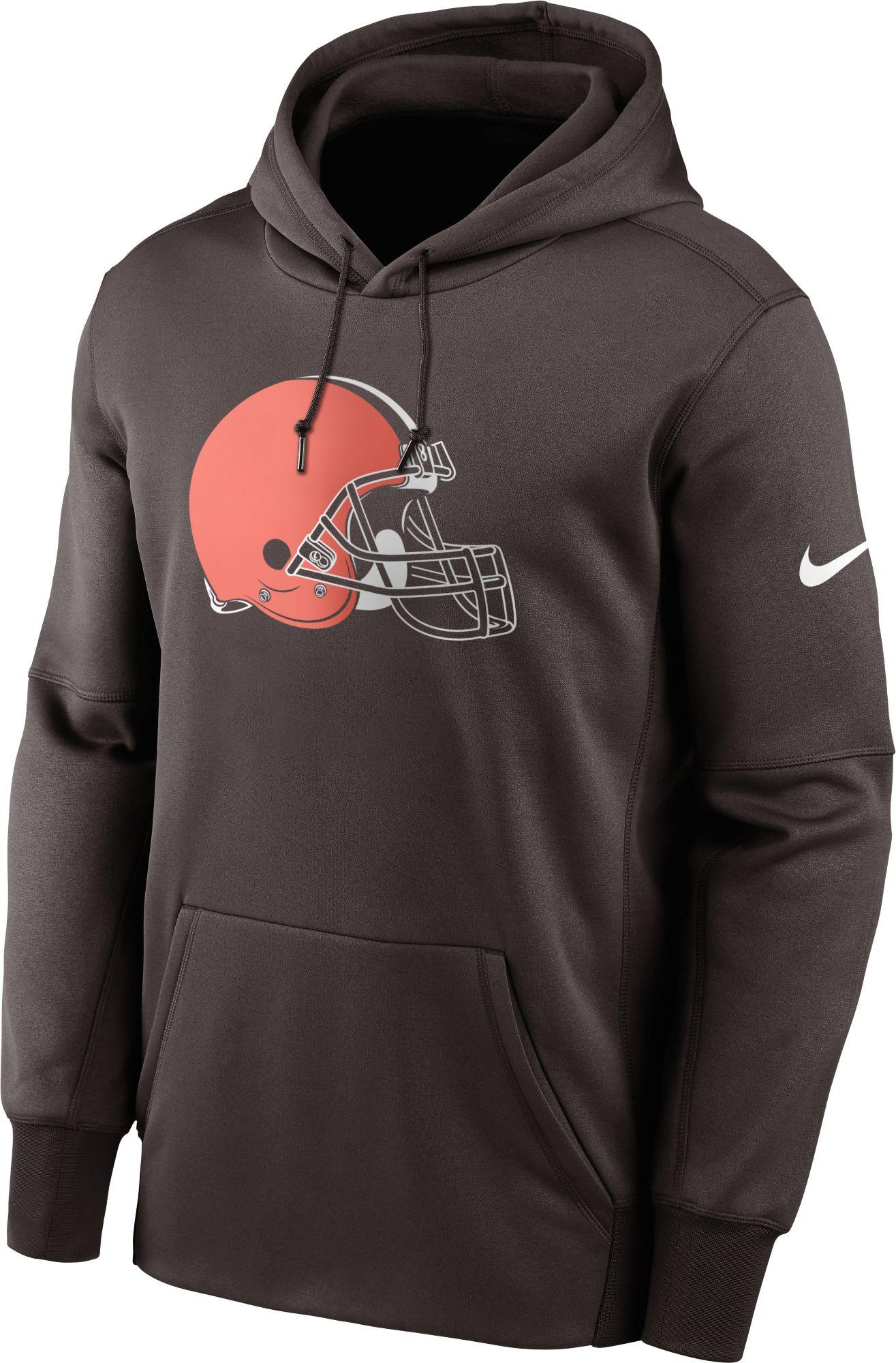 Nike Cleveland Browns Sideline Thermafit Brown Pullover Hoodie for Men