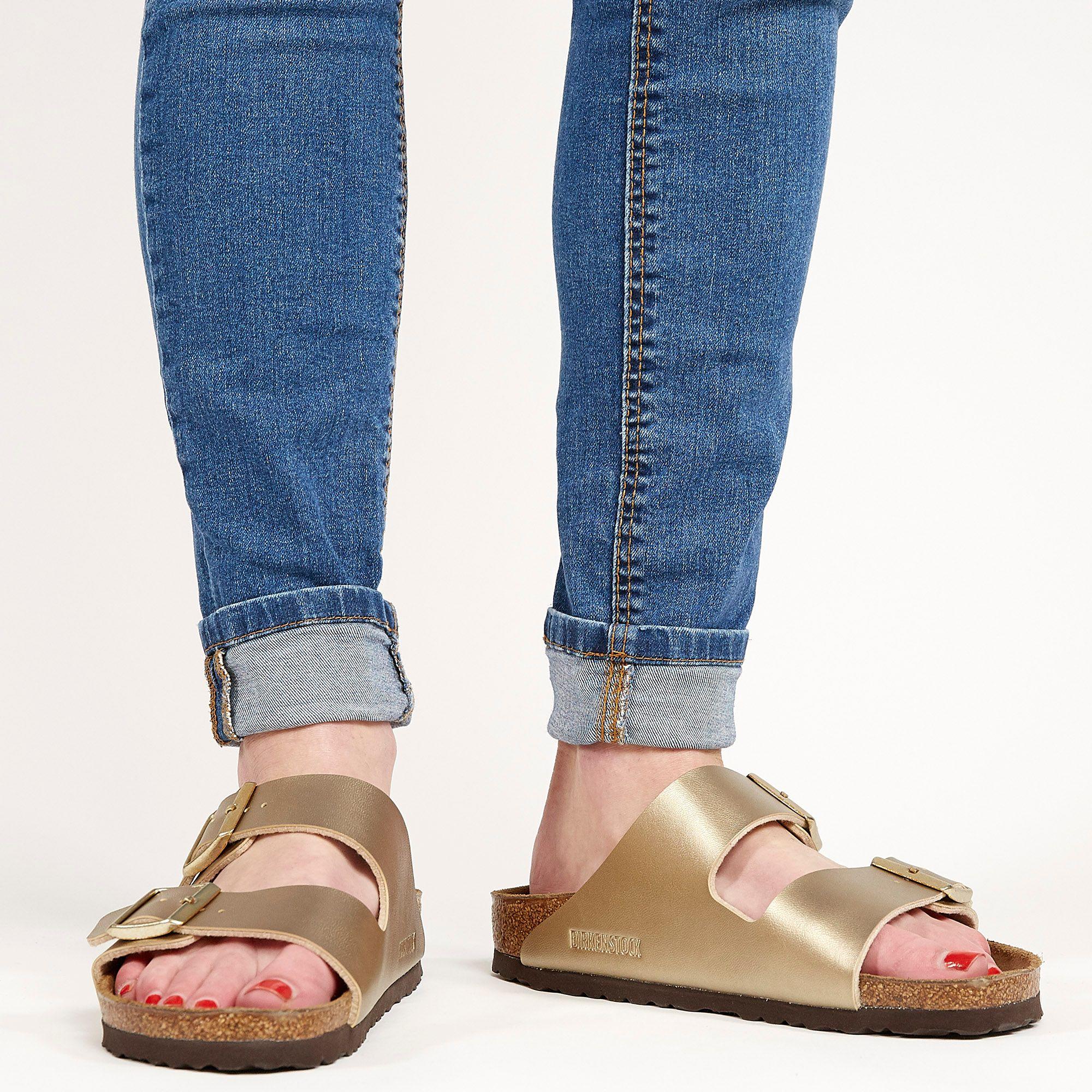Birkenstock Synthetic Arizona Sandals in Gold (Metallic) - Lyst