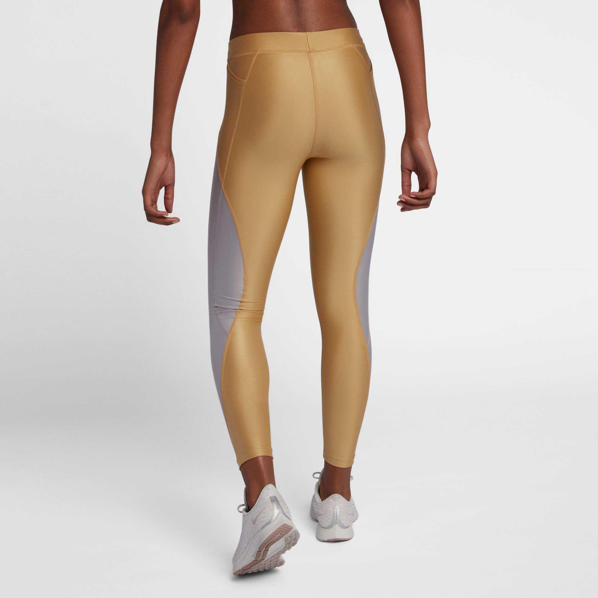 Nike Synthetic Metallic Speed 7/8 Running Tights | Lyst