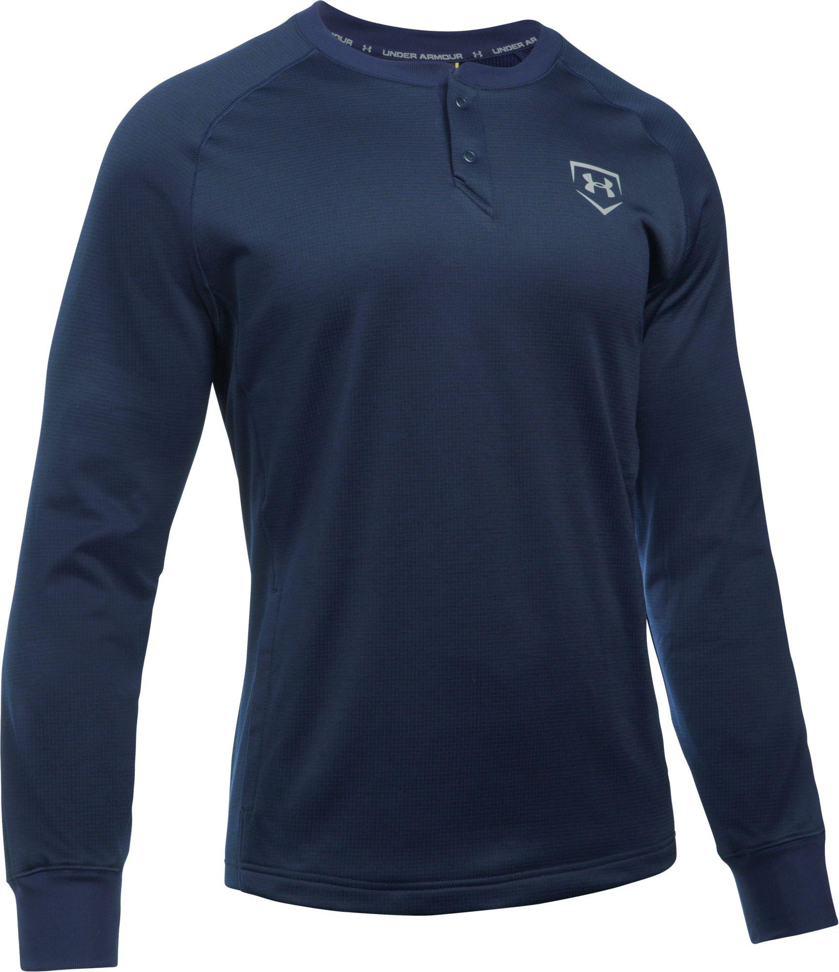 Under Armour Synthetic Warm Up Long Sleeve Henley Shirt in Navy (Blue) for Men Lyst