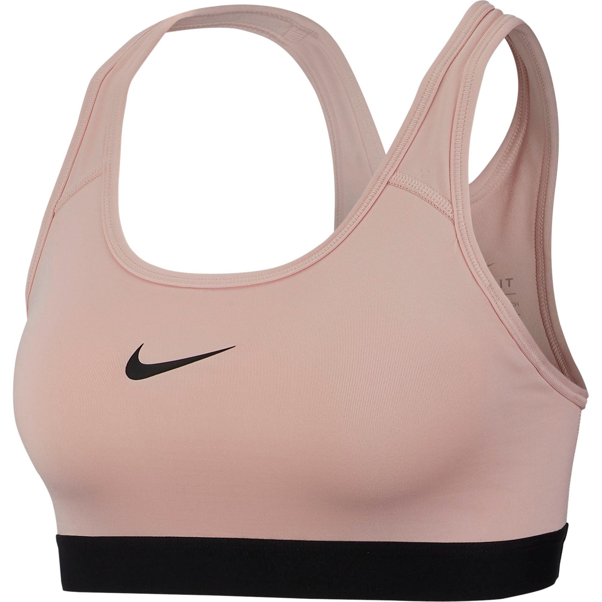 Nike Synthetic Pro Padded Sports Bra in Pink - Lyst