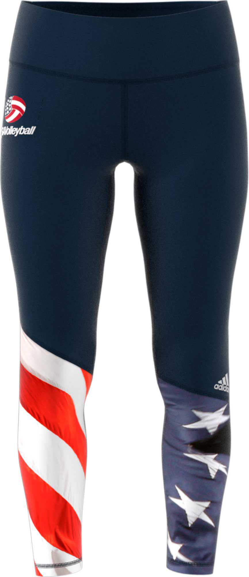 adidas Usa Volleyball Tights in Blue Lyst