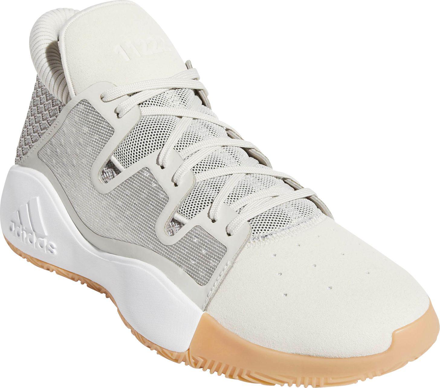 adidas Pro Vision Basketball Shoes in White/Brown (White