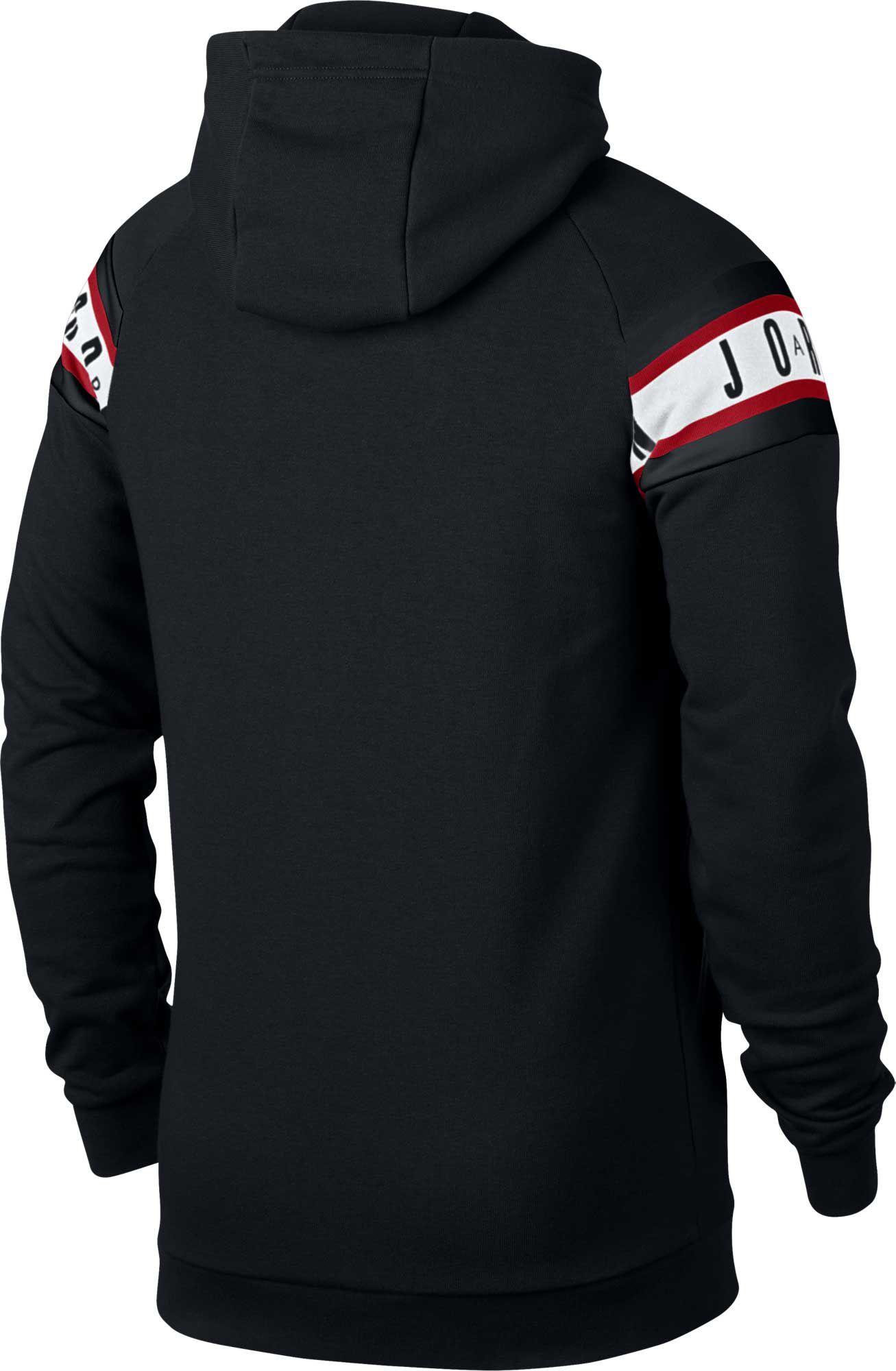 Nike Fleece Jumpman Air Hbr Full-zip Hoodie in Black/White (Black) for Men  | Lyst