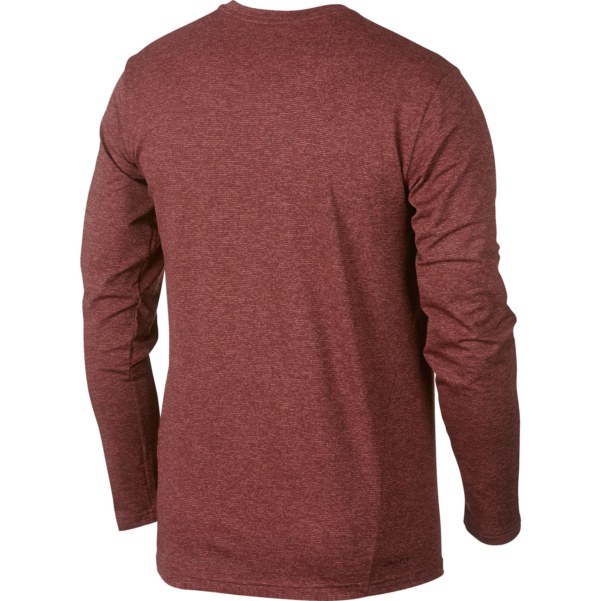 nike men's dry static long sleeve training top